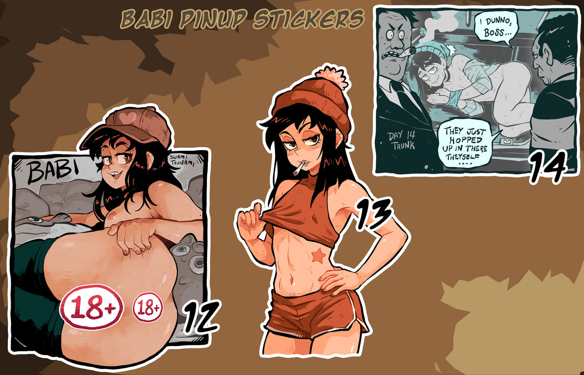 Babi the Androgynous Brat (R18+) - Vinyl Sticker Set
