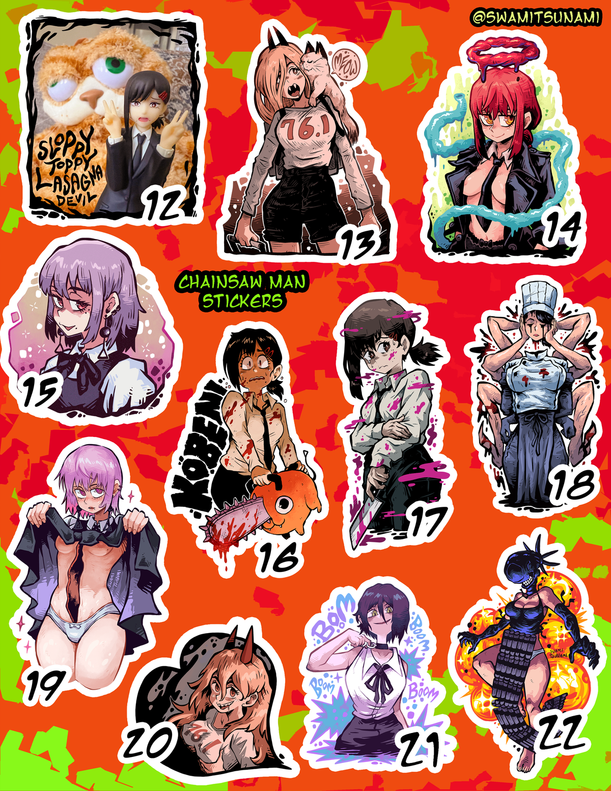 Chainsaw Man Vinyl Sticker Series