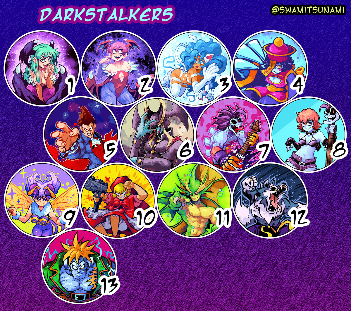 DarkStalkers 1.5-Inch Button Set