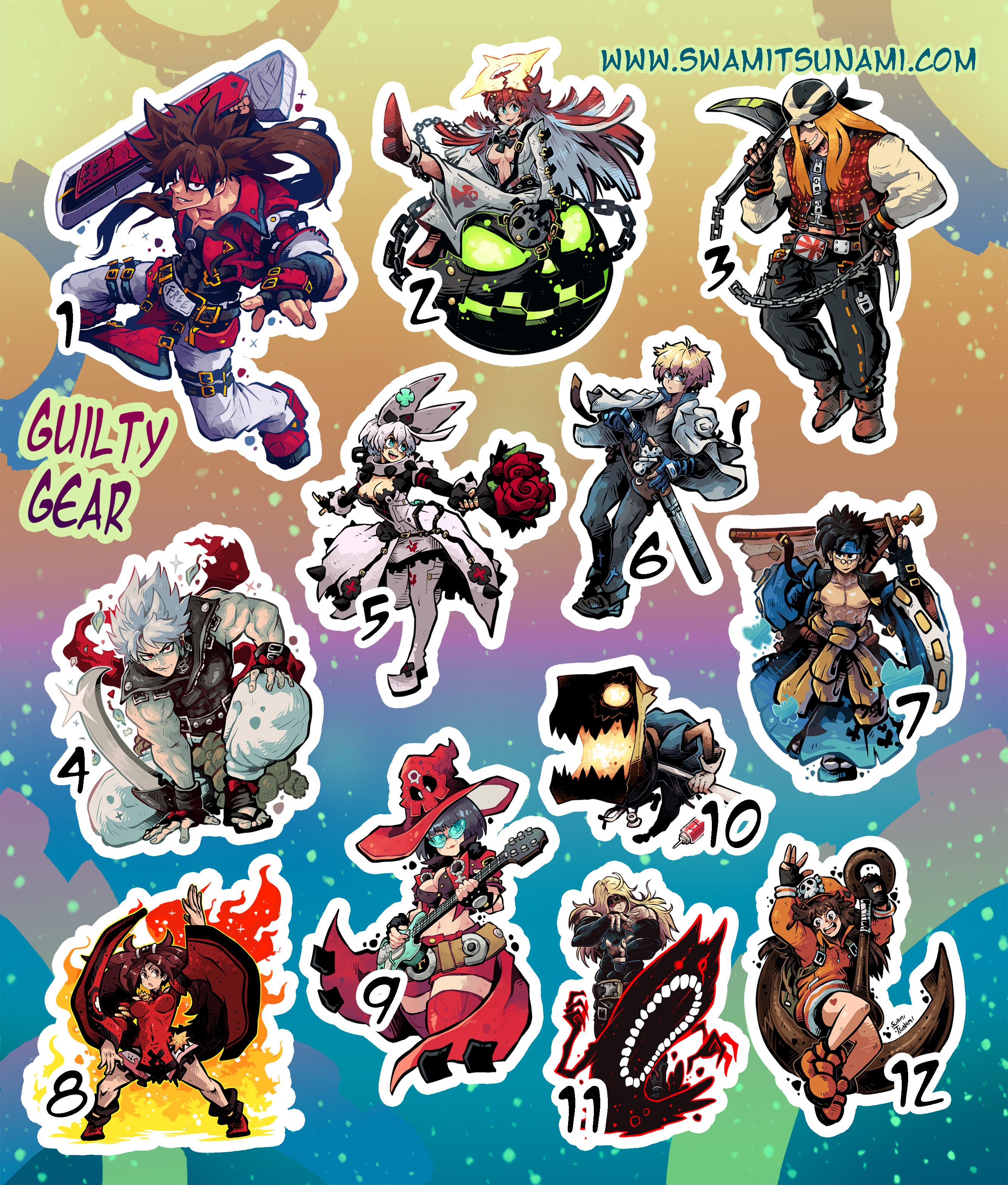 Guilty Gear Strive Vinyl Sticker Set