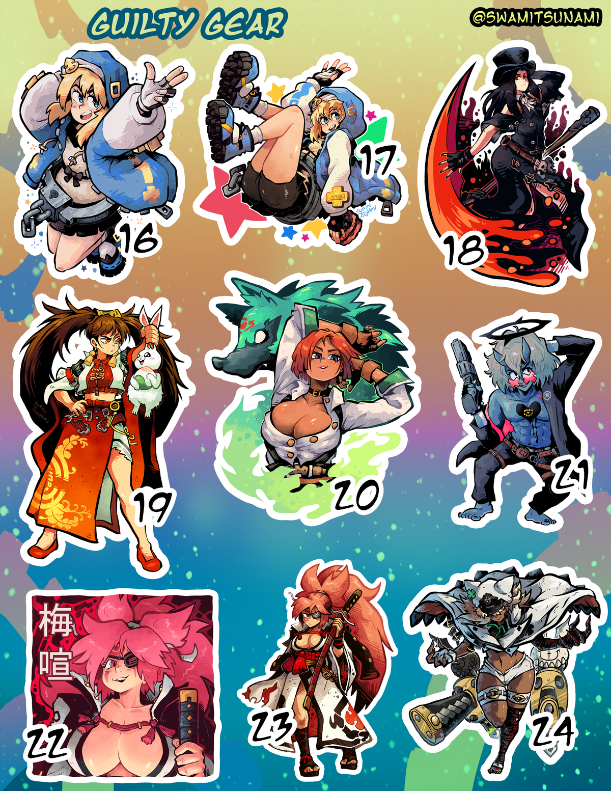 Guilty Gear Strive Vinyl Sticker Set