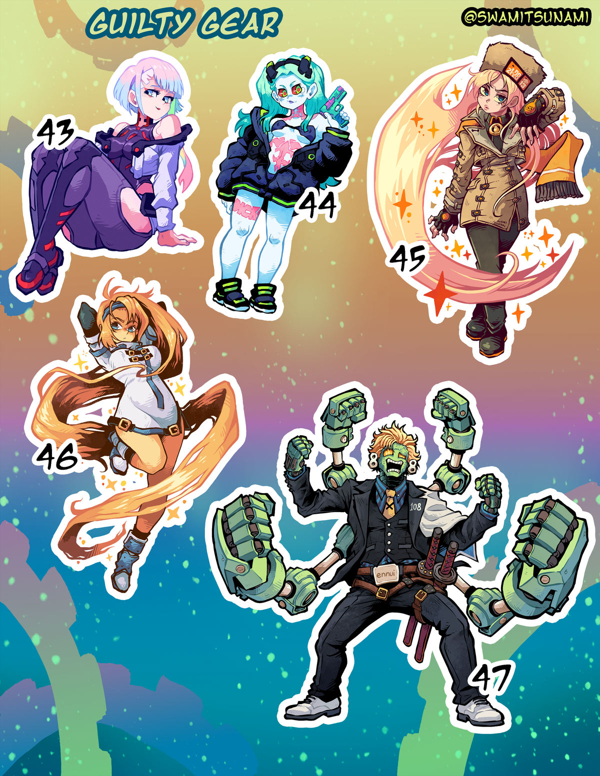 Guilty Gear Strive Vinyl Sticker Set