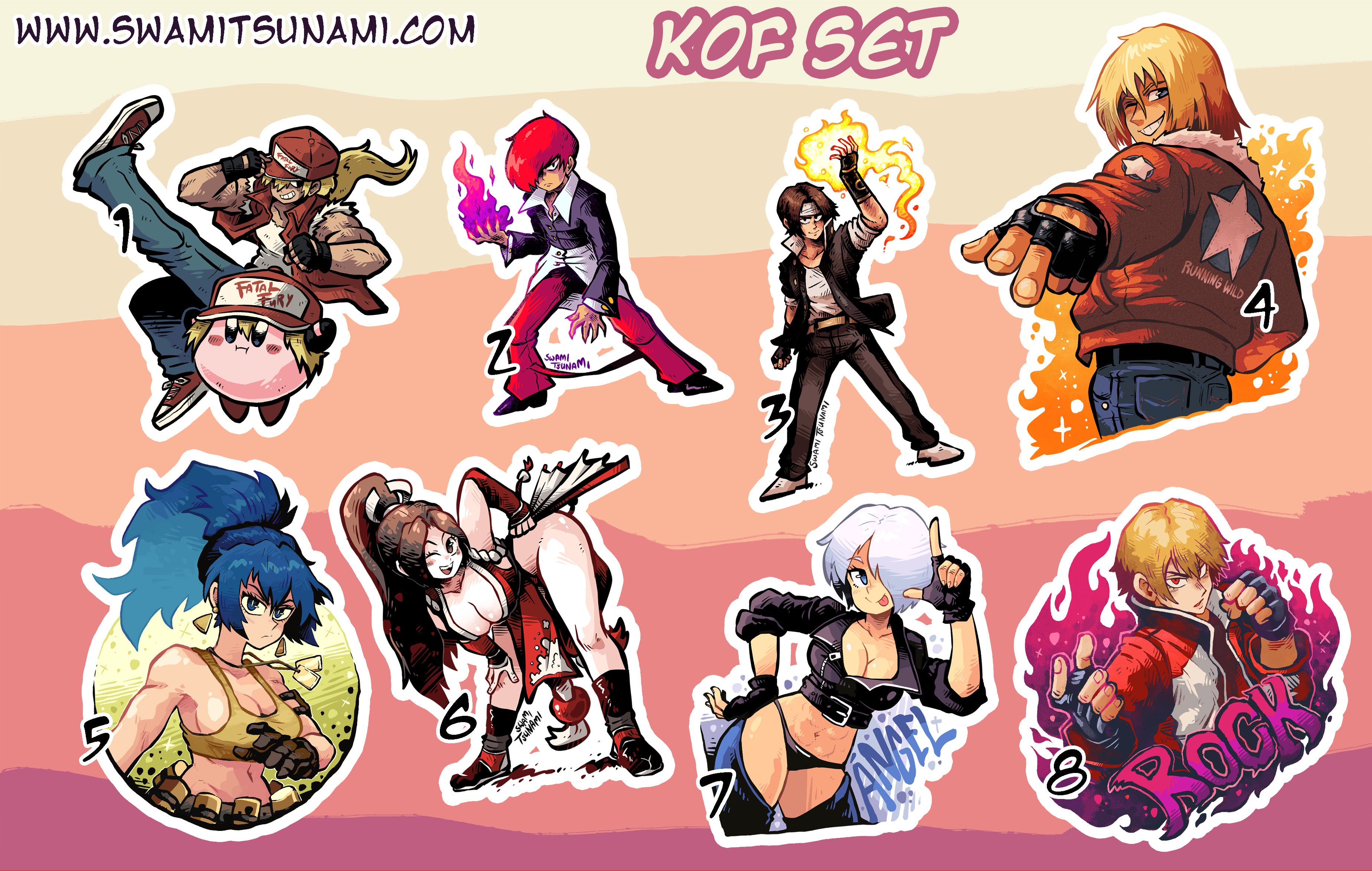 King Of Fighters Vinyl Sticker Collection