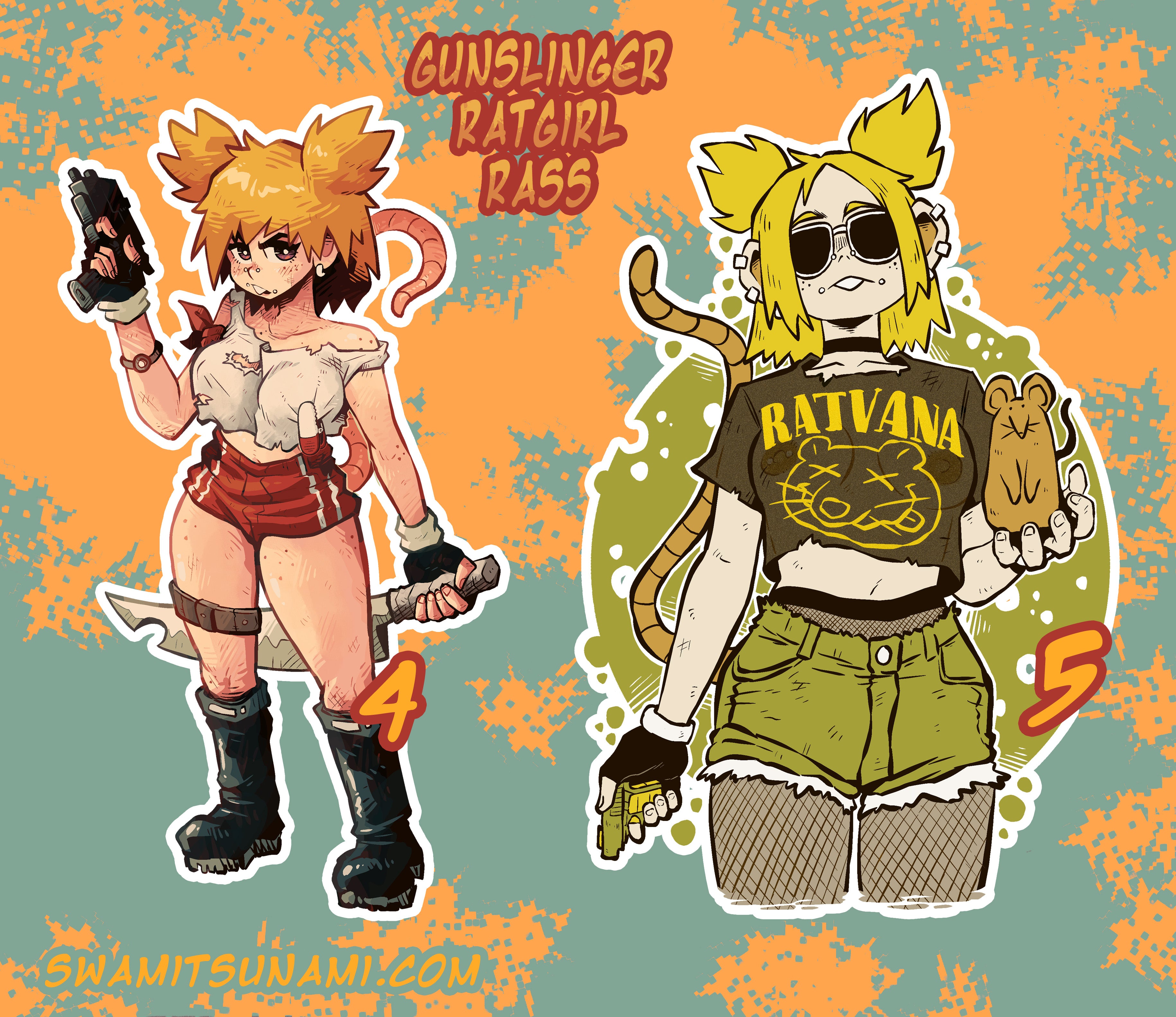 Gunslinger RatGirl RASS (R18+) - 3-Inch Vinyl Stickers