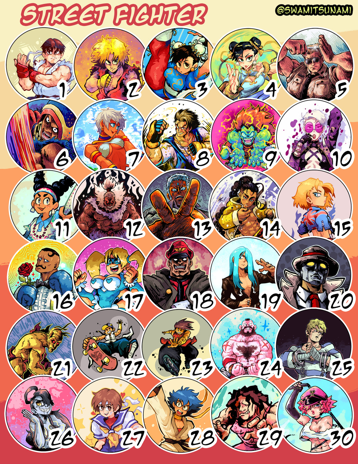Street Fighter - 1.5-Inch Pin-Back Button Series