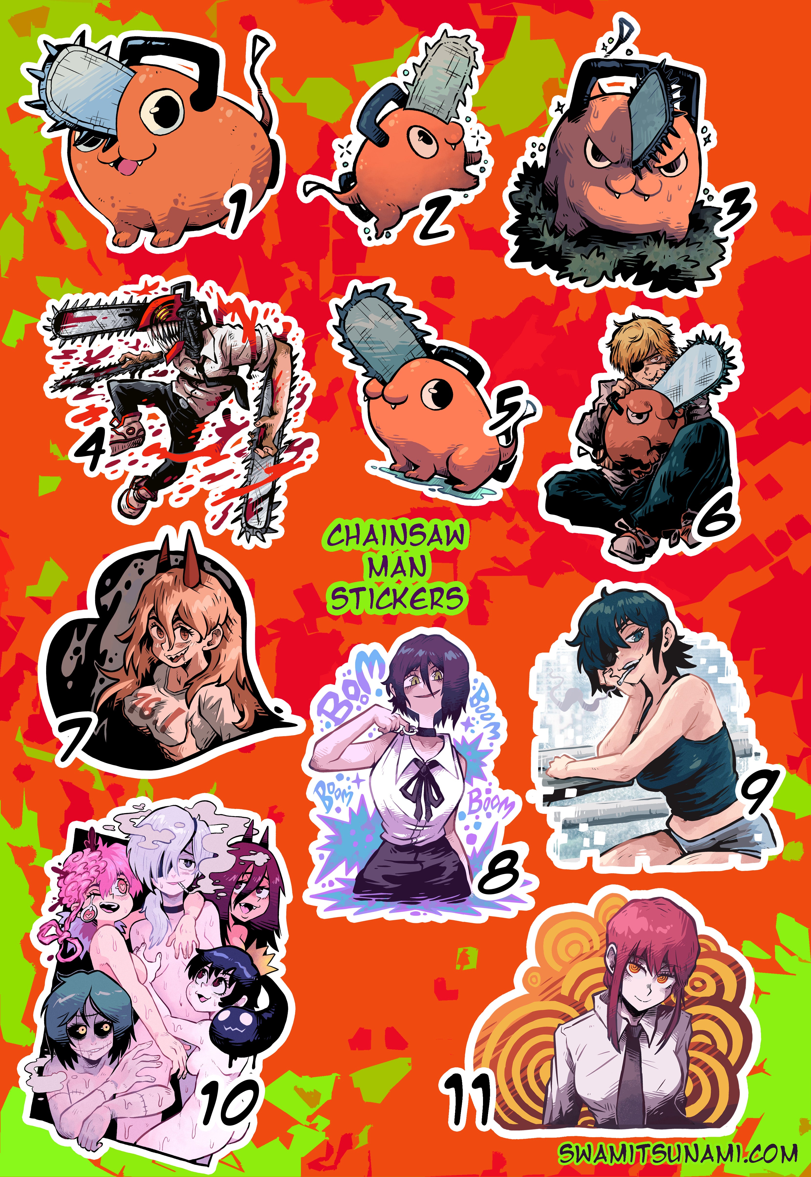 Chainsaw Man Vinyl Sticker Series