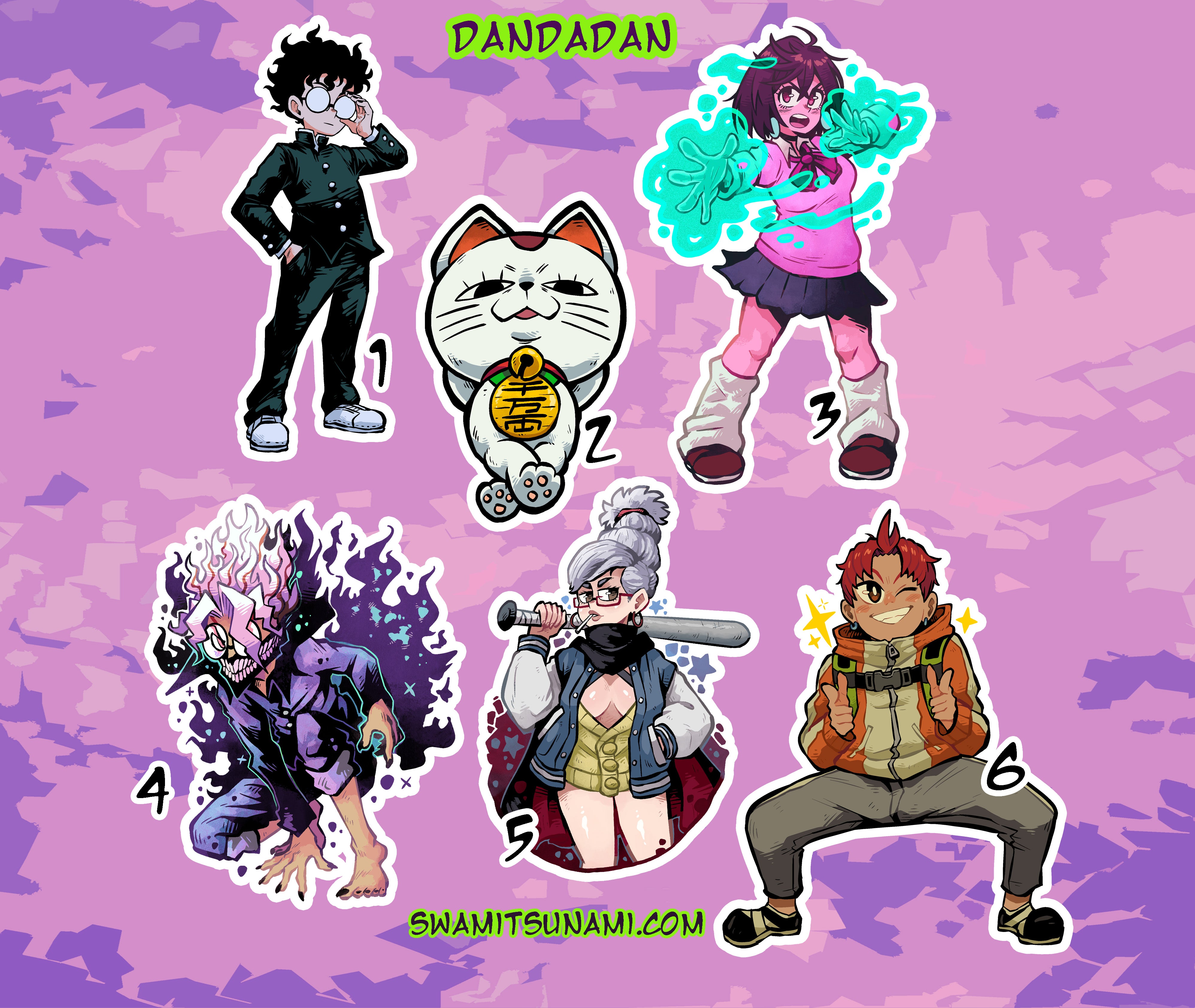 DanDaDan - 2 to 3.5-Inch Sticker Series
