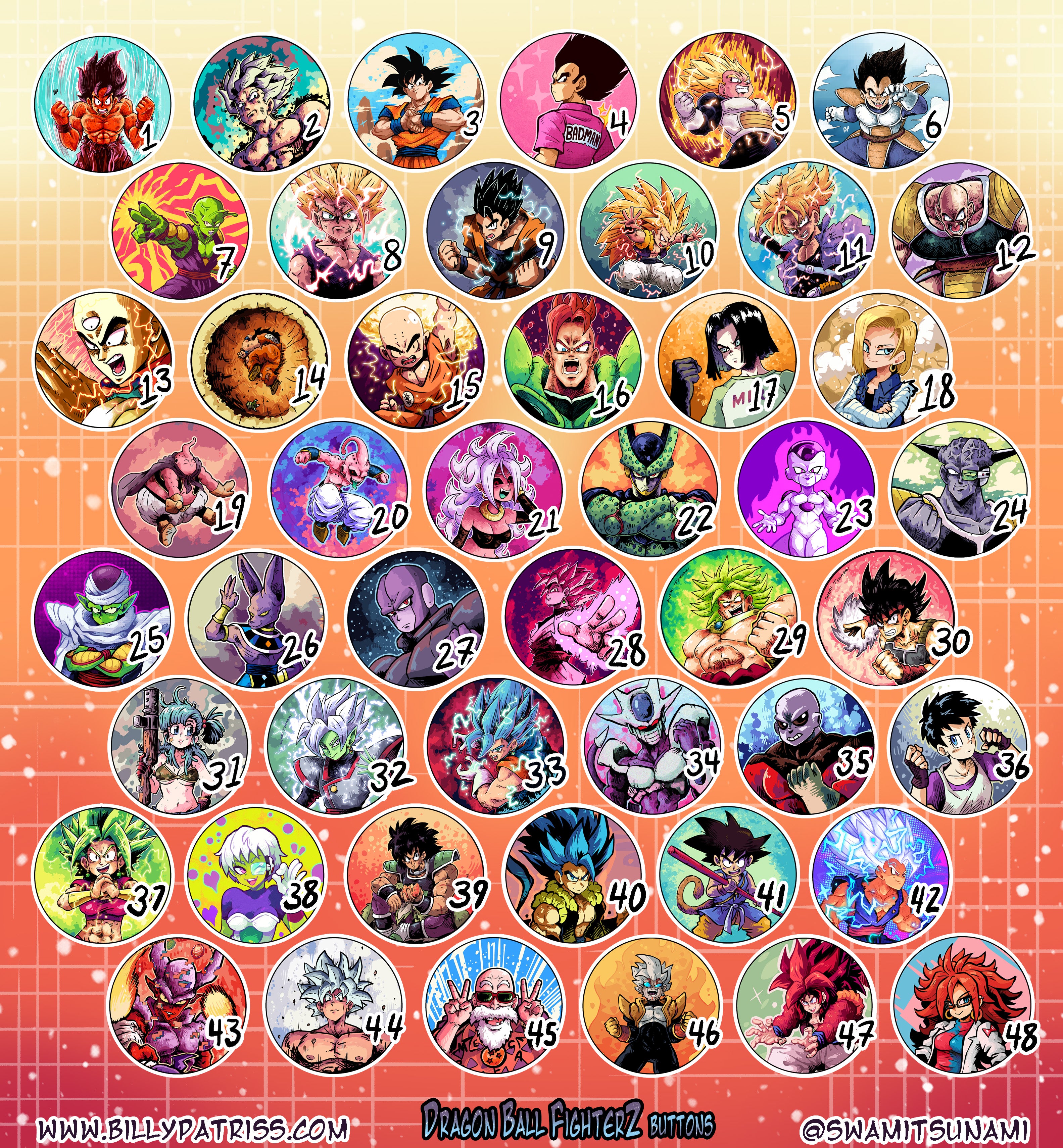 Dragonball - 1.5-Inch Pin-Back Button Series