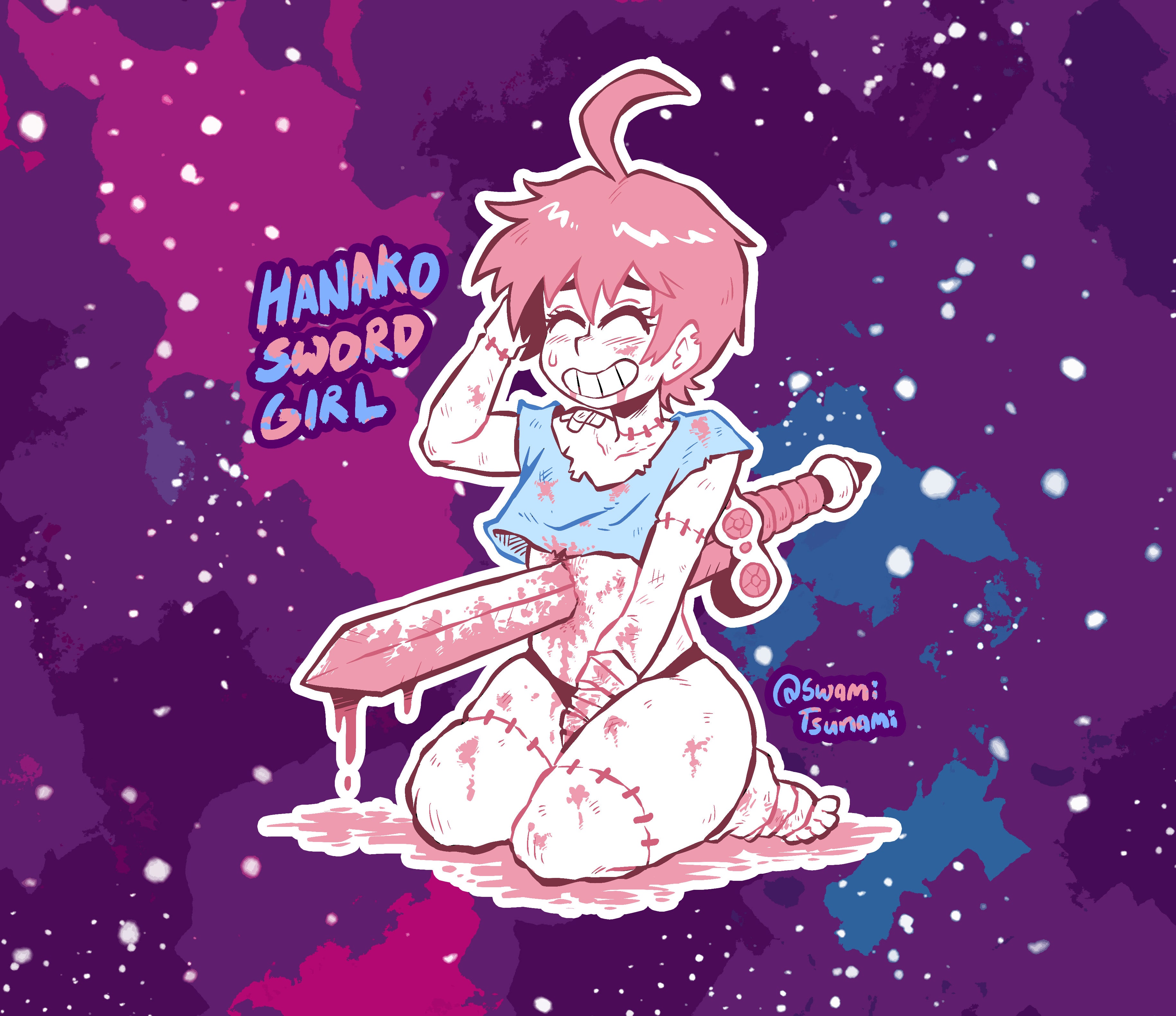 Sword Girl (Hanako) - Vinyl Sticker