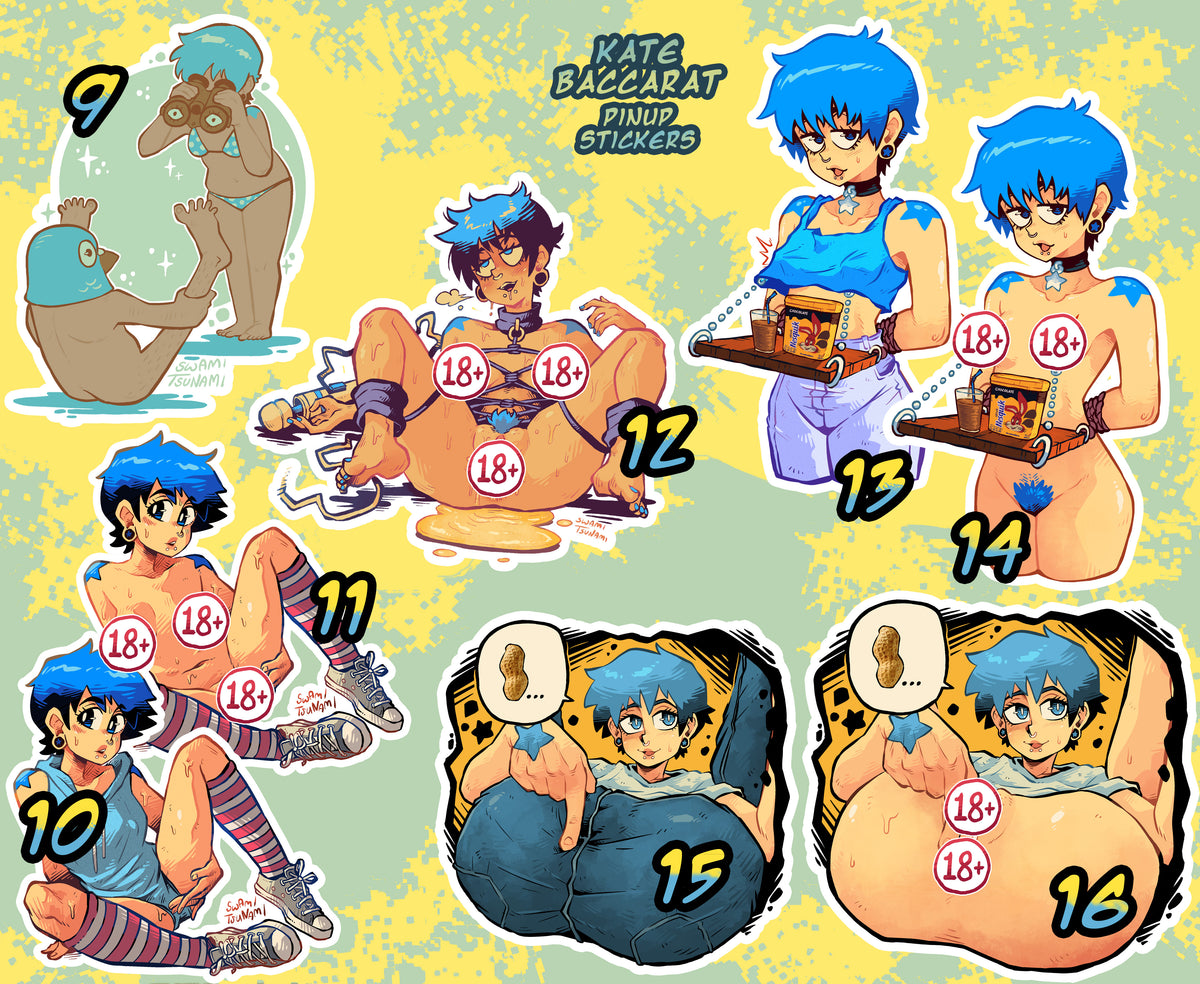 Punk Pinup Girl (Kate) (R18+) - Vinyl Sticker Collection