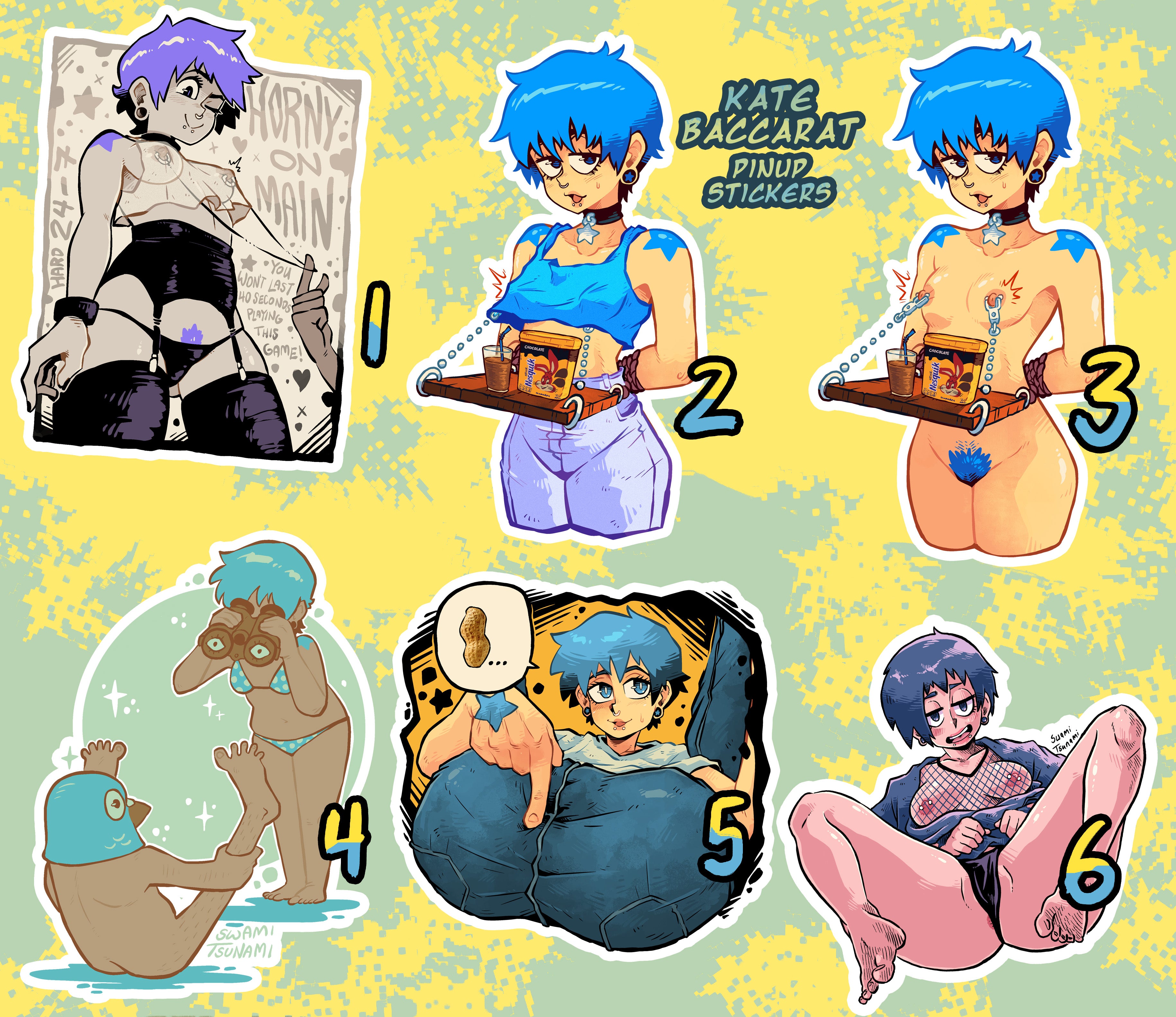 Punk Pinup Girl (Kate) (R18+) - Vinyl Sticker Collection