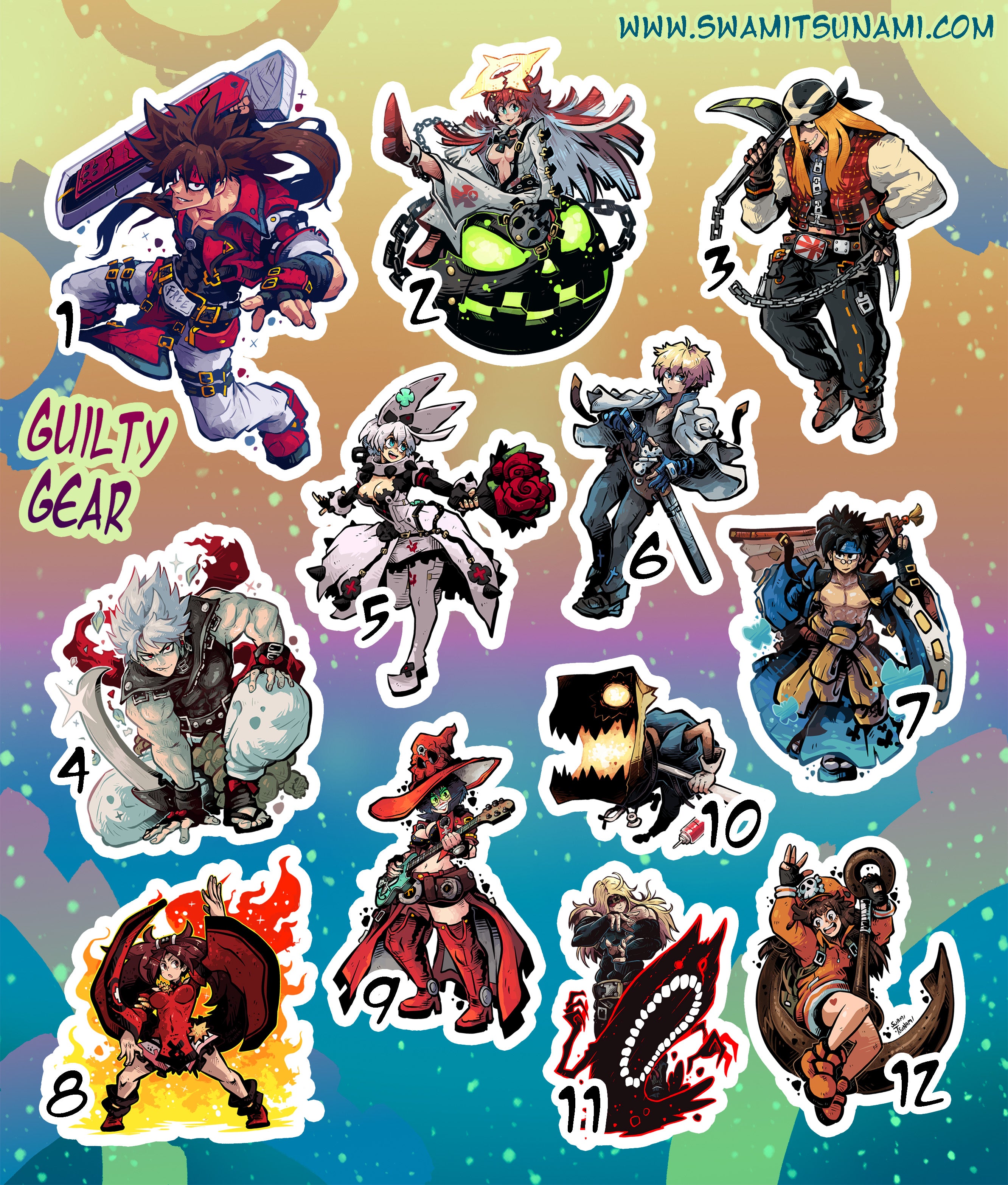 Guilty Gear Strive Vinyl Sticker Set