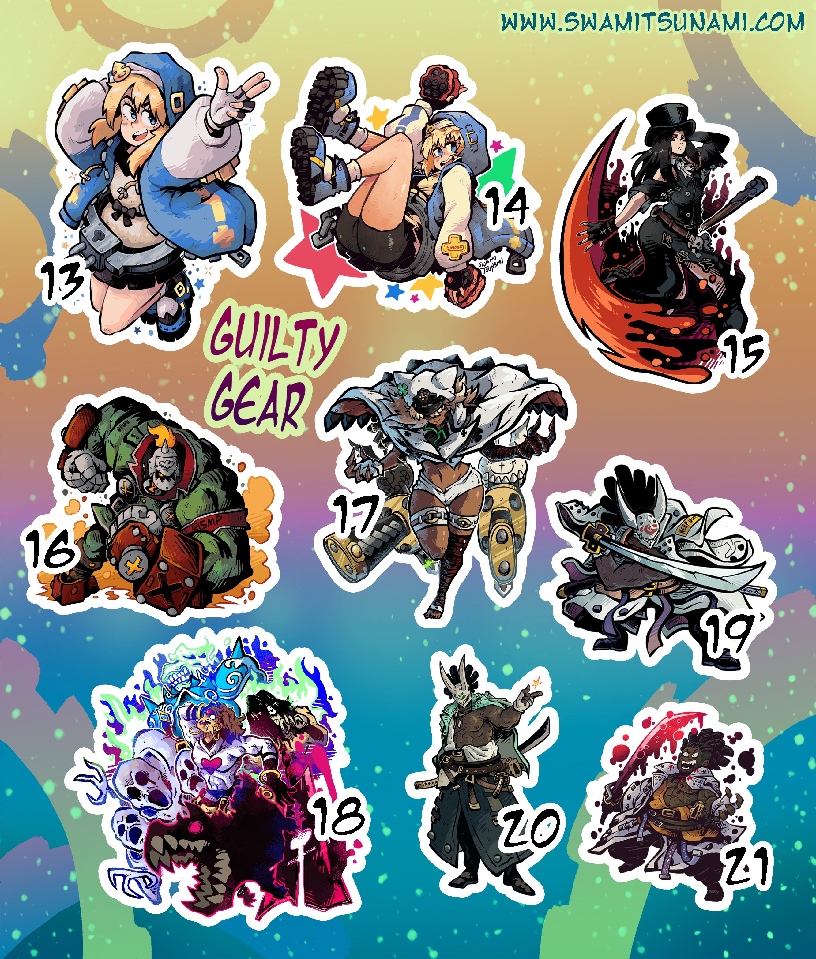 Guilty Gear Strive Vinyl Sticker Set