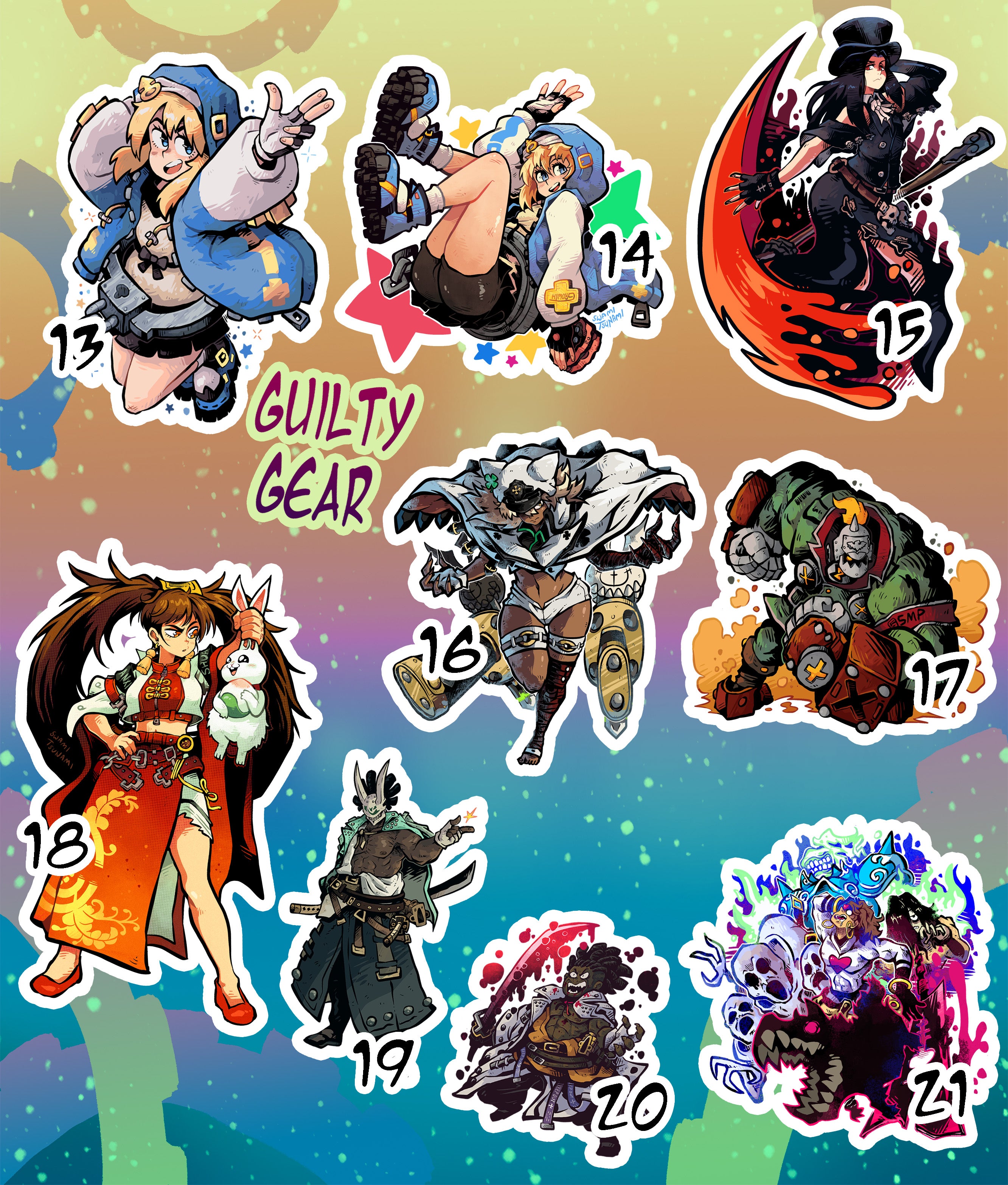 Guilty Gear Strive Vinyl Sticker Set