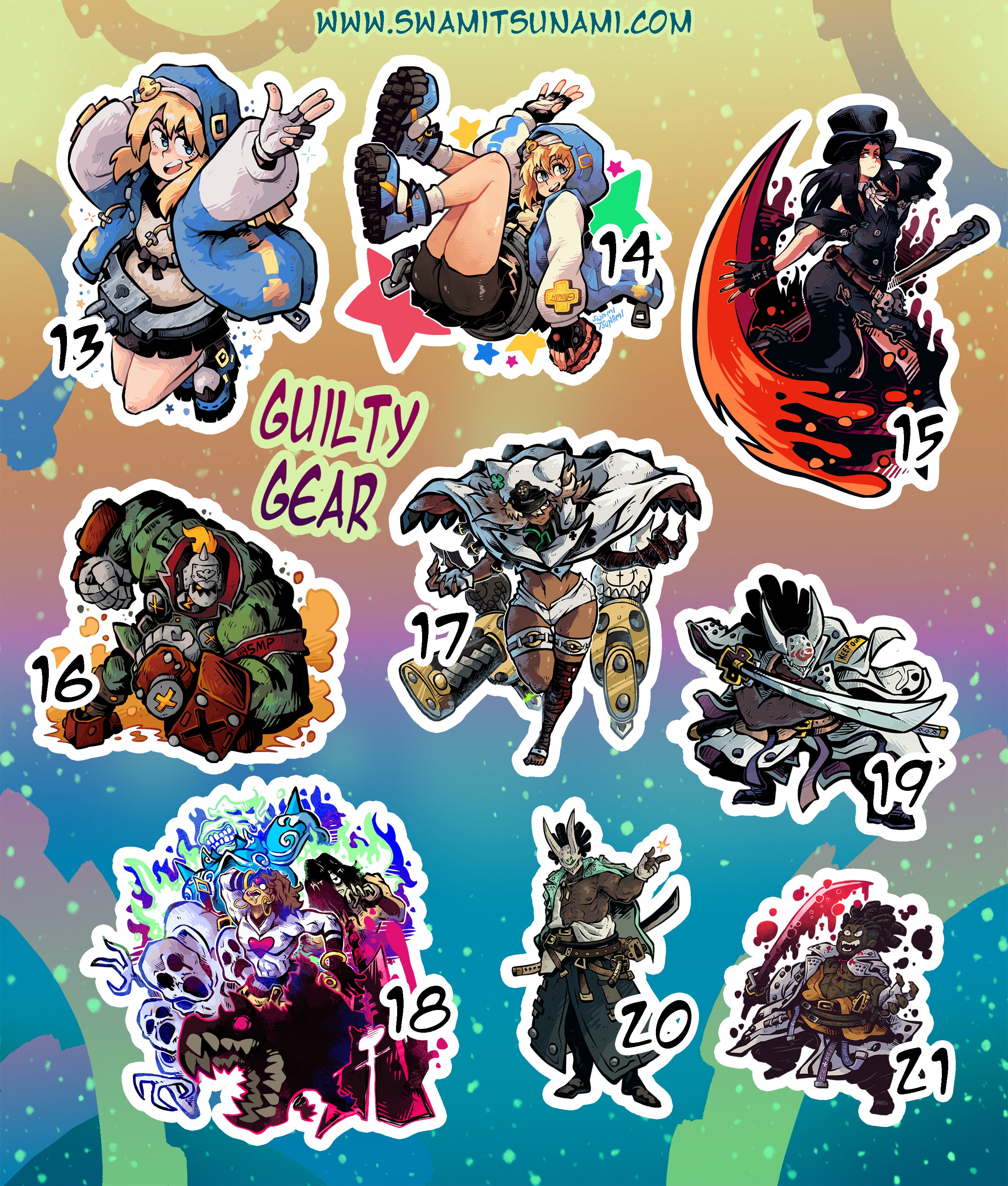 Guilty Gear Strive Vinyl Sticker Set