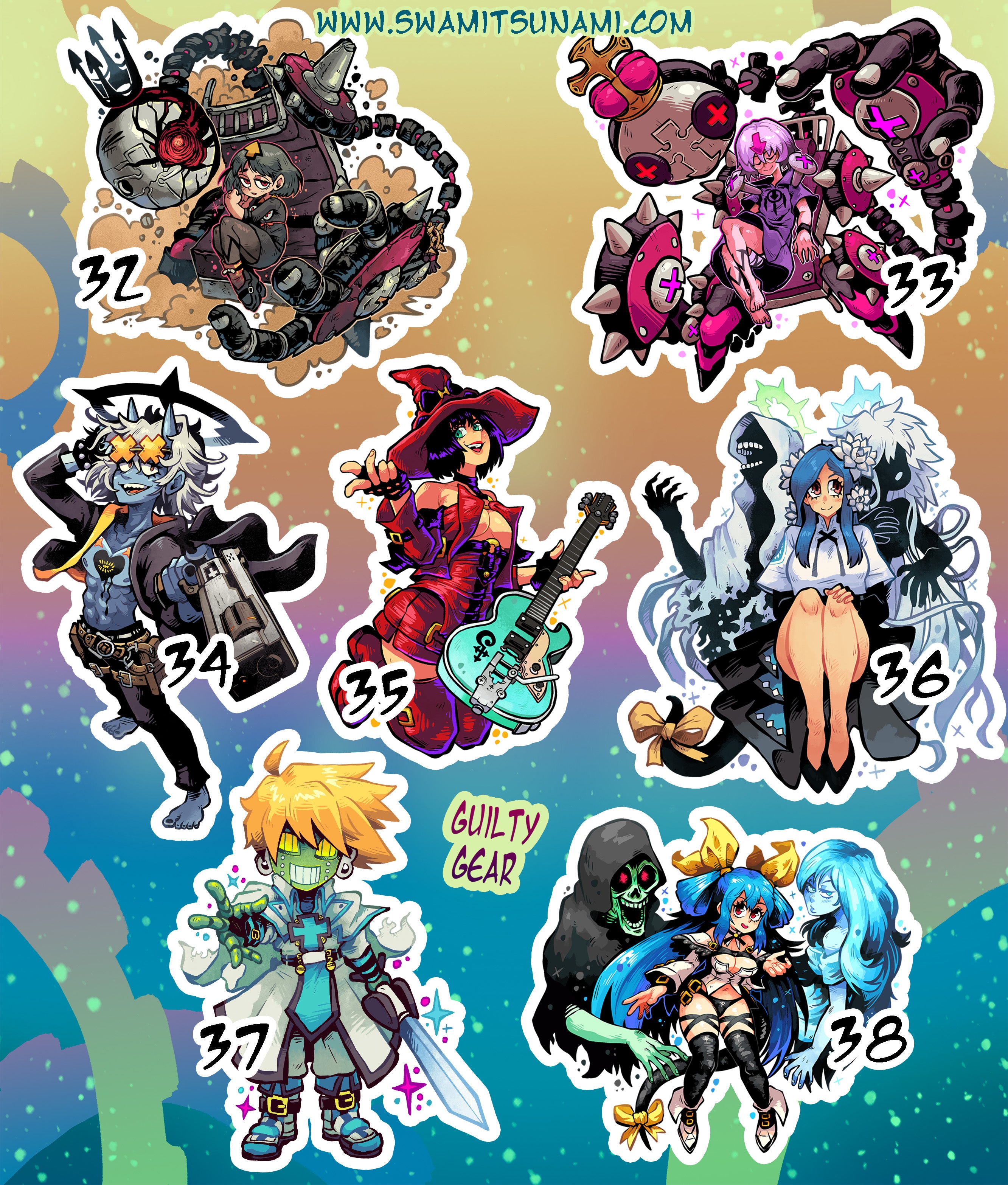 Guilty Gear Strive Vinyl Sticker Set