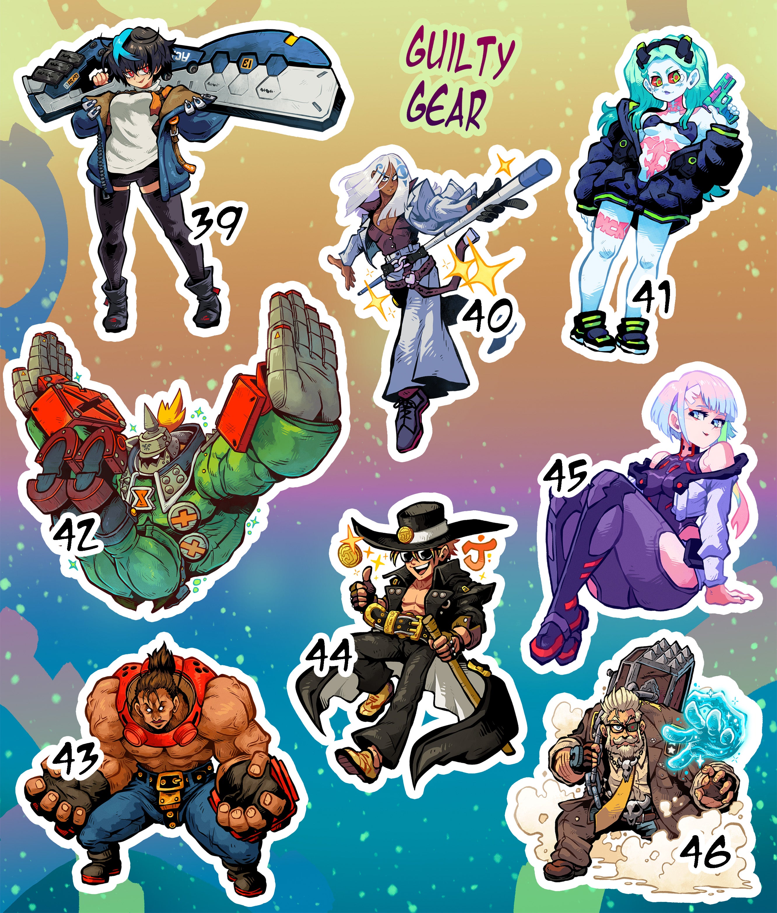 Guilty Gear Strive Vinyl Sticker Set