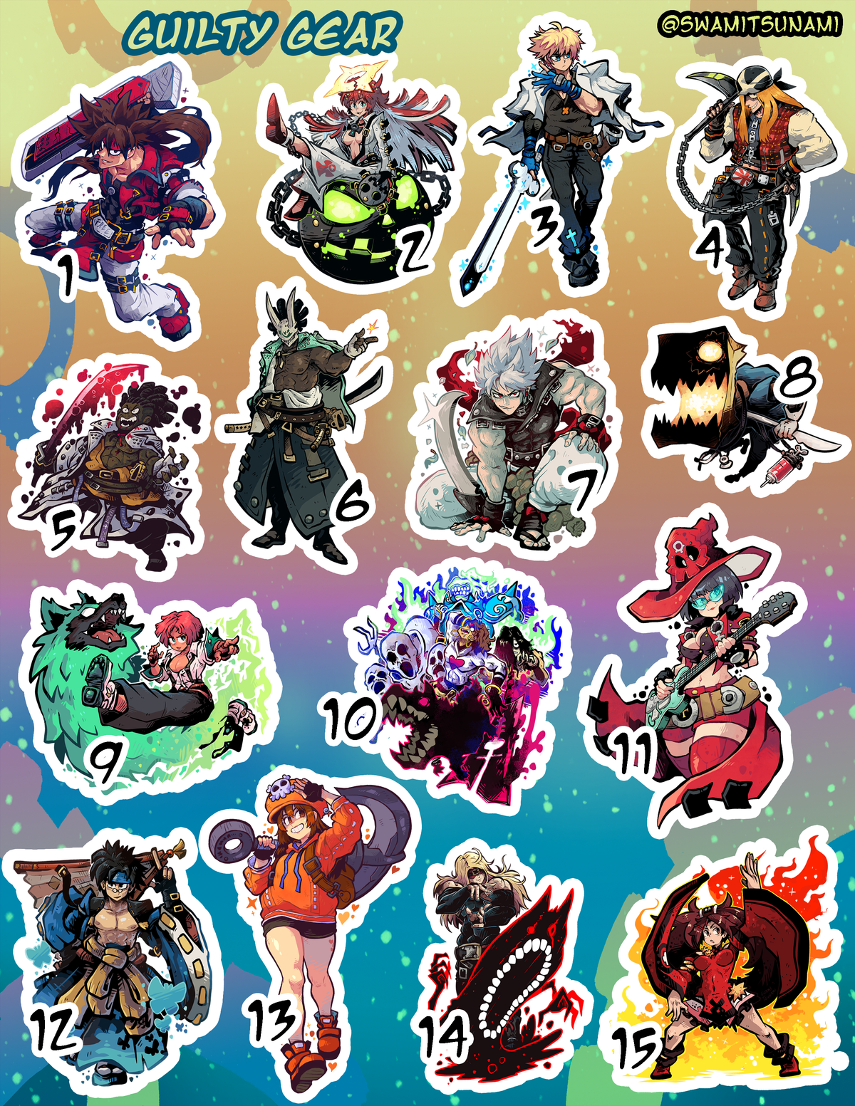 Guilty Gear Strive Vinyl Sticker Set
