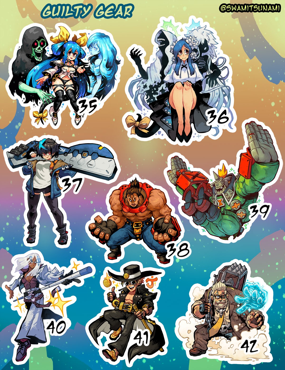 Guilty Gear Strive Vinyl Sticker Set