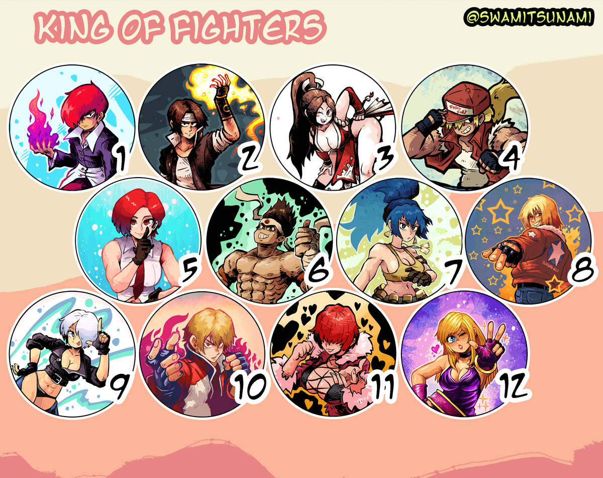 King Of Fighters Button Collection