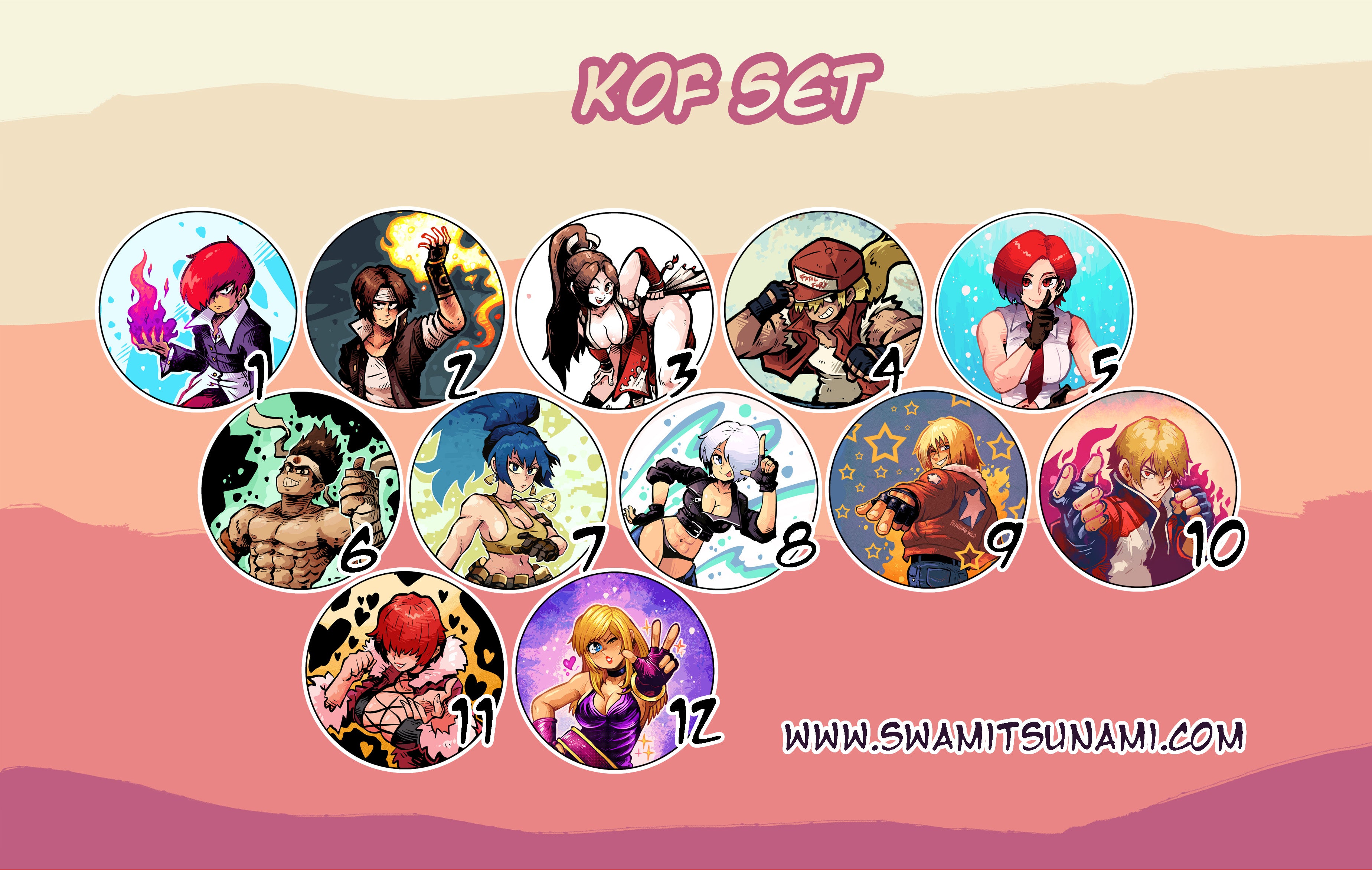 King Of Fighters Button Collection