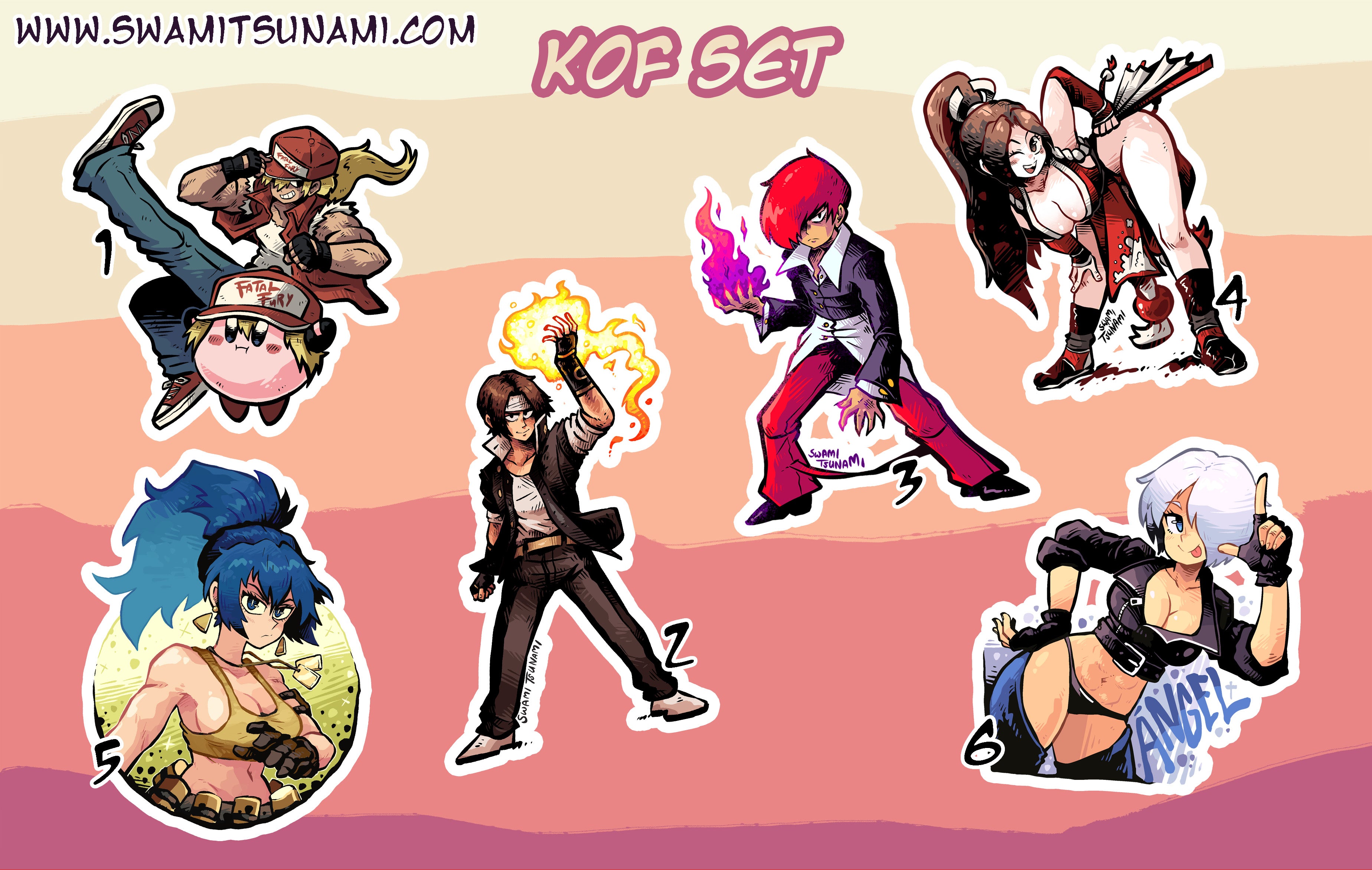 King Of Fighters Vinyl Sticker Collection