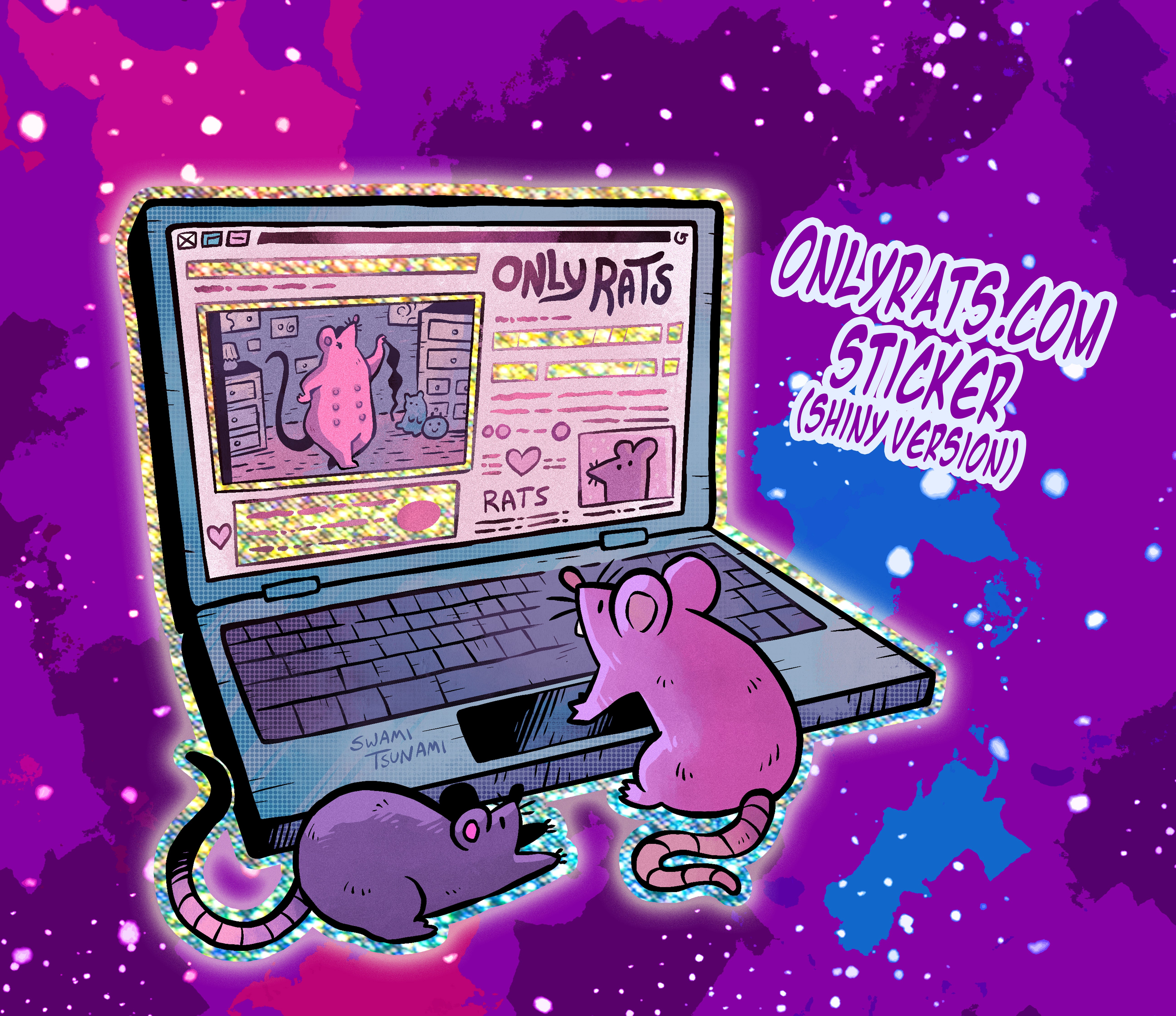 Only Rats - Vinyl Sticker (SHINY VERSION)