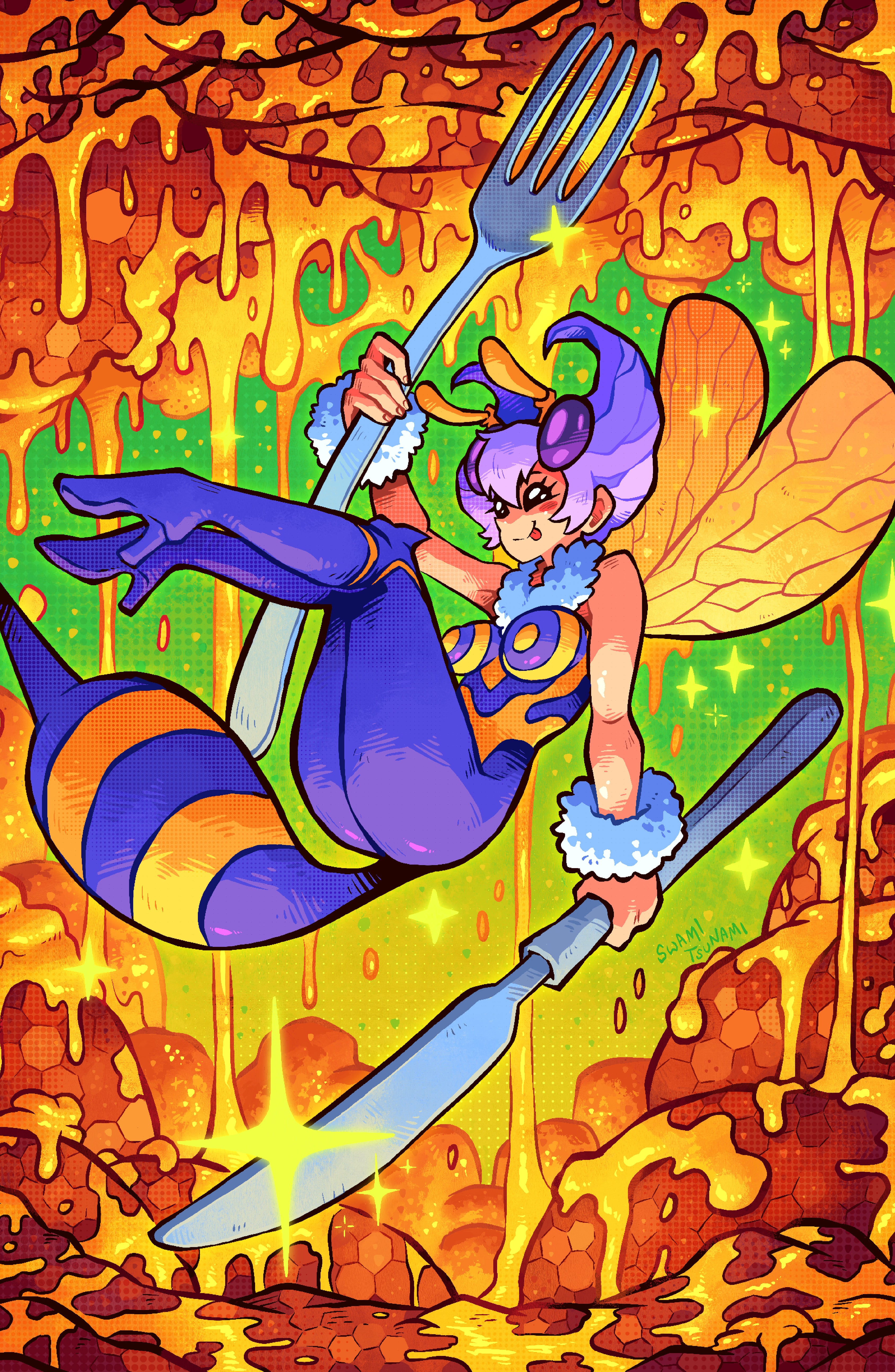 Q-Bee Honey Drizzle - 11 x 17 Poster Print