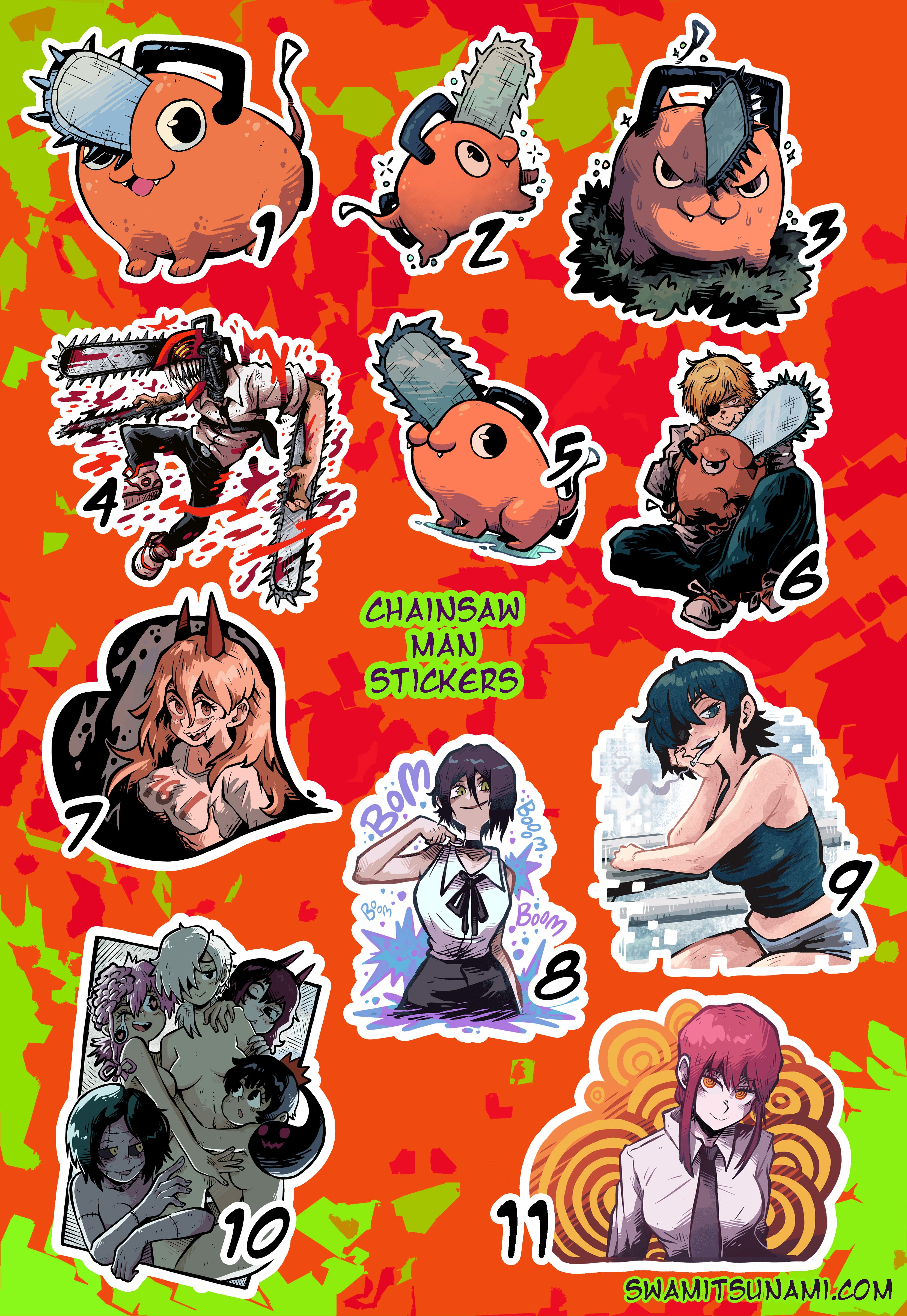 Chainsaw Man Vinyl Sticker Series