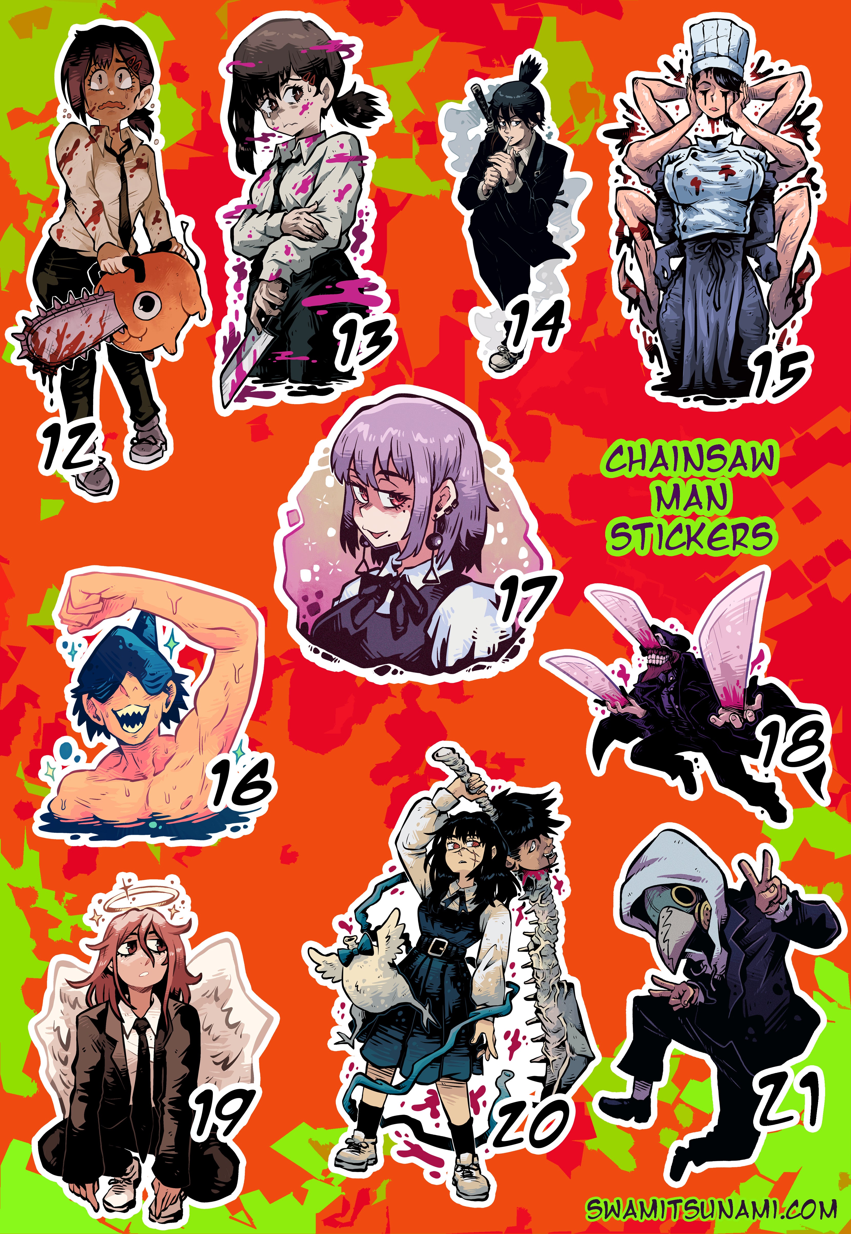 Chainsaw Man Vinyl Sticker Series