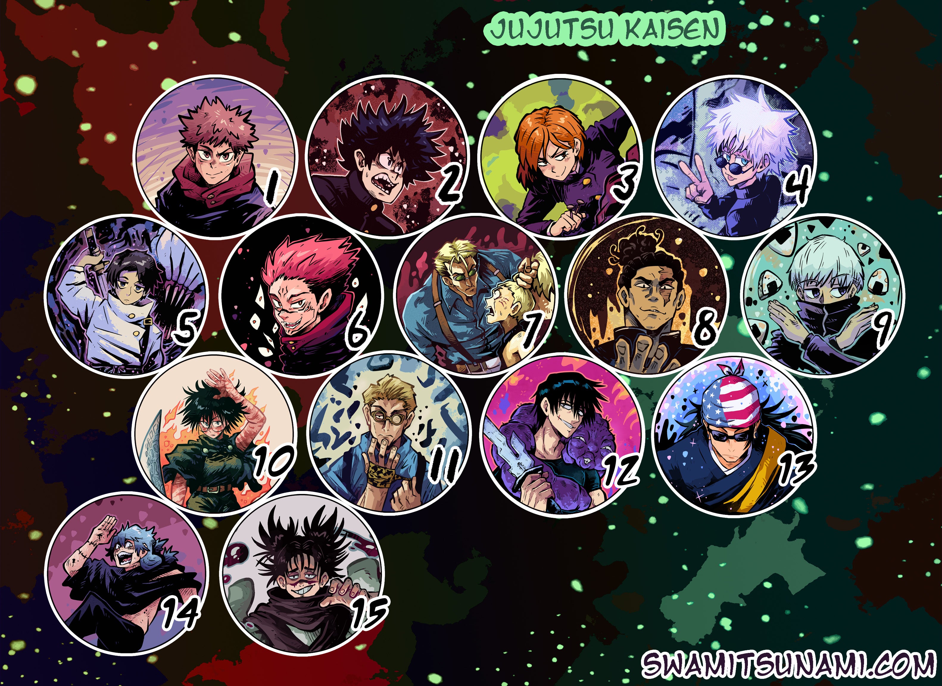 Jujutsu Kaisen - 1.5-Inch Button Set