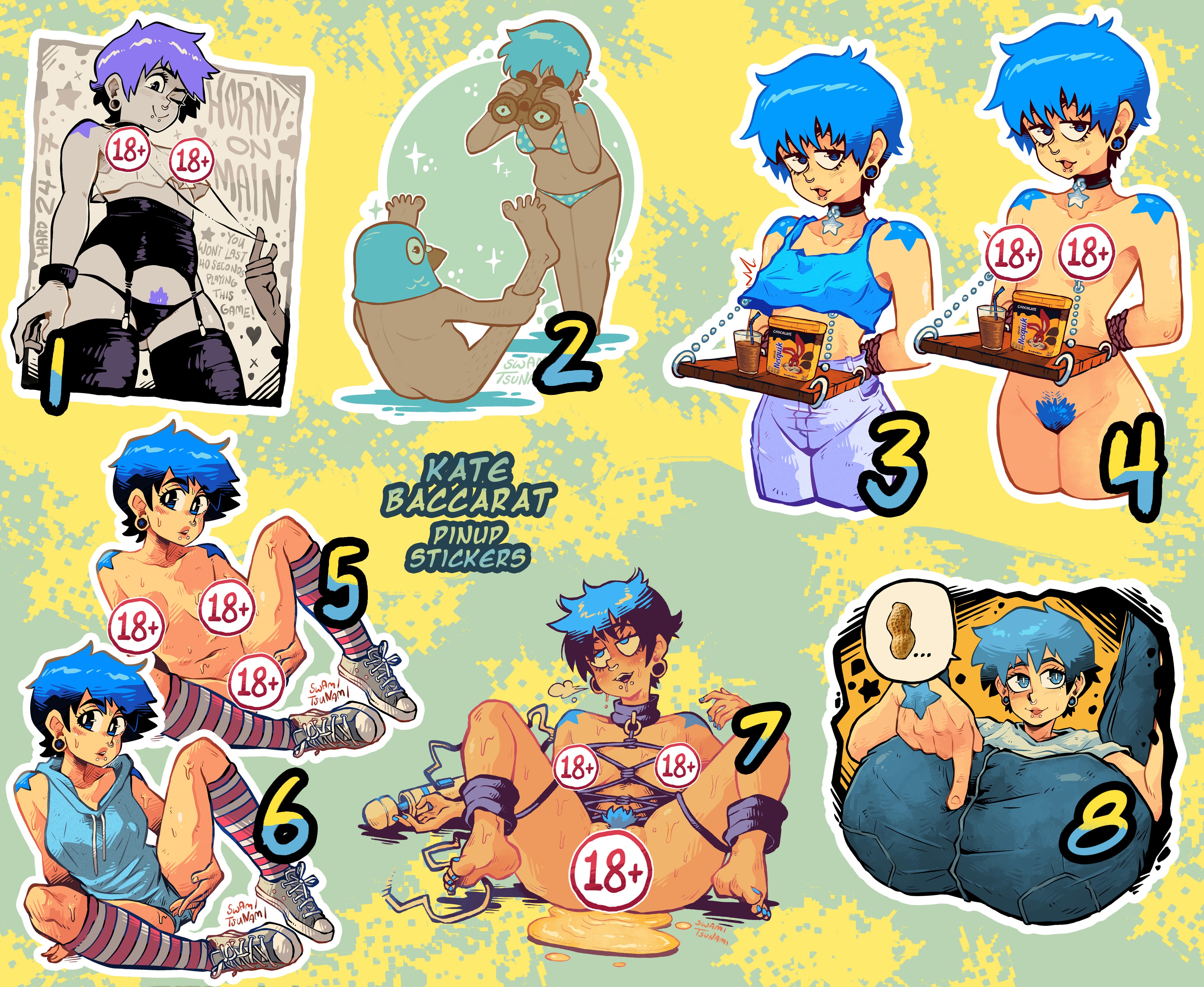 Punk Pinup Girl (Kate) (R18+) - Vinyl Sticker Collection