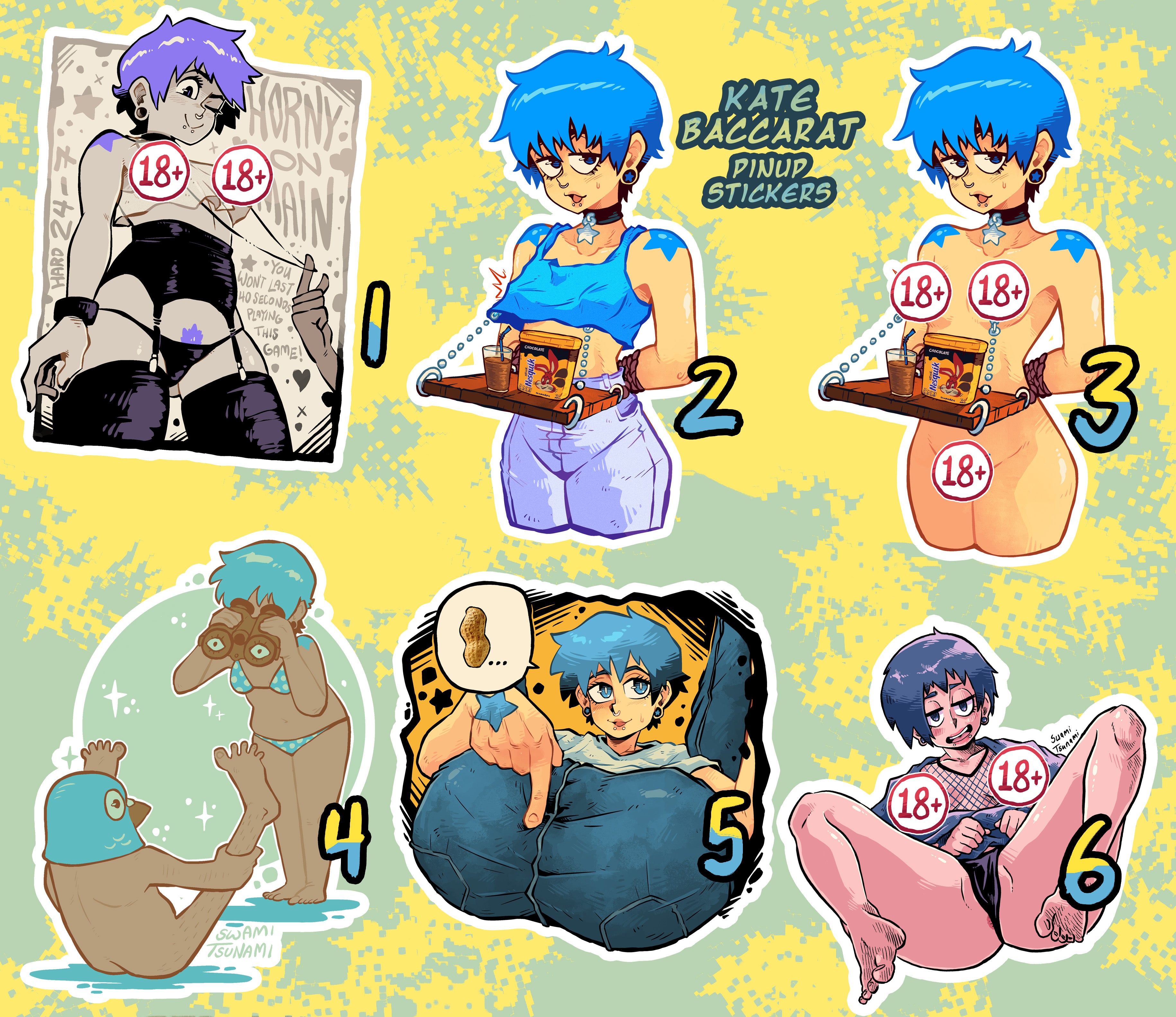 Punk Pinup Girl (Kate) (R18+) - Vinyl Sticker Collection