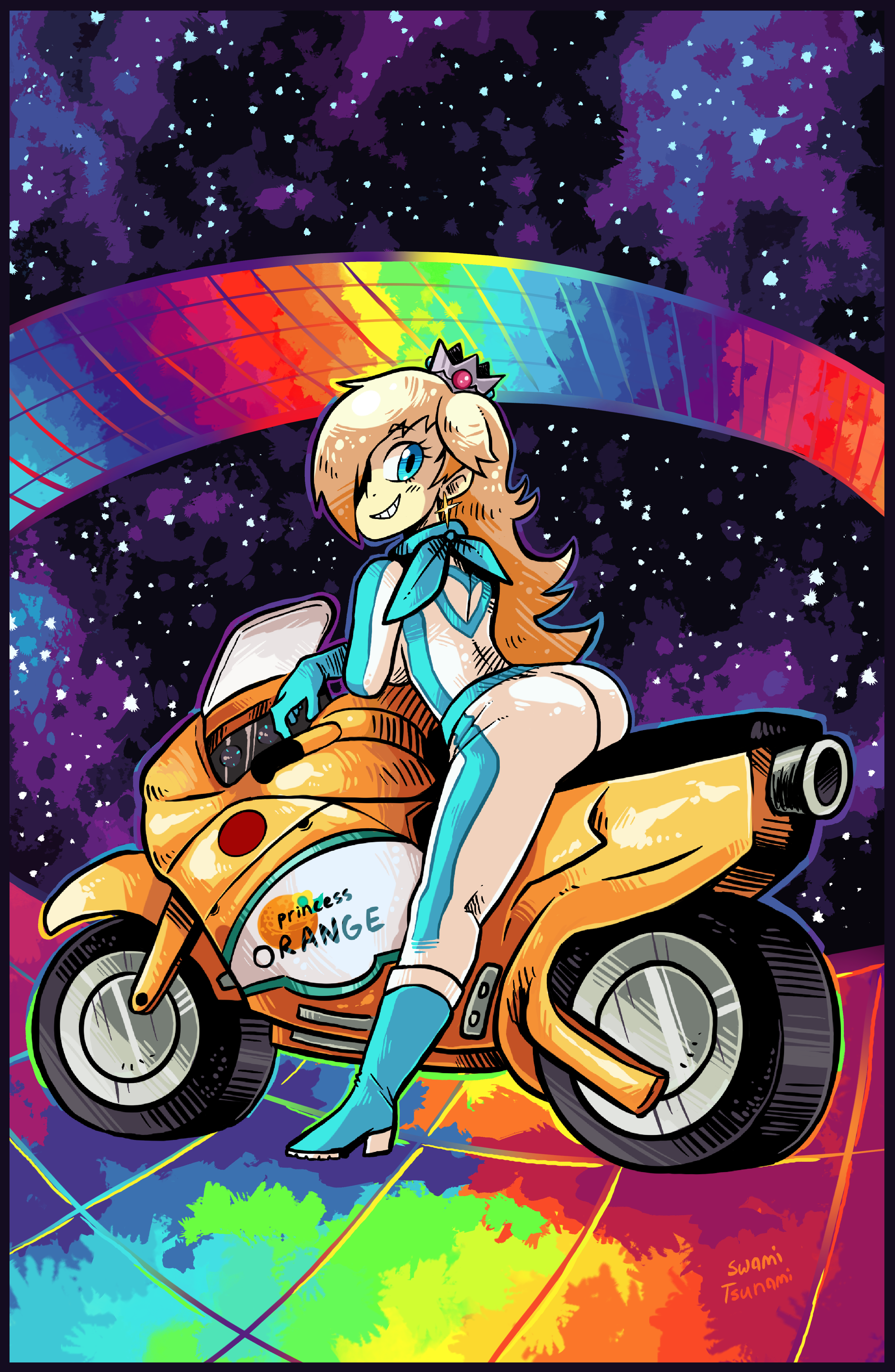 Biker Rosalina - 11 x 17 Poster Print