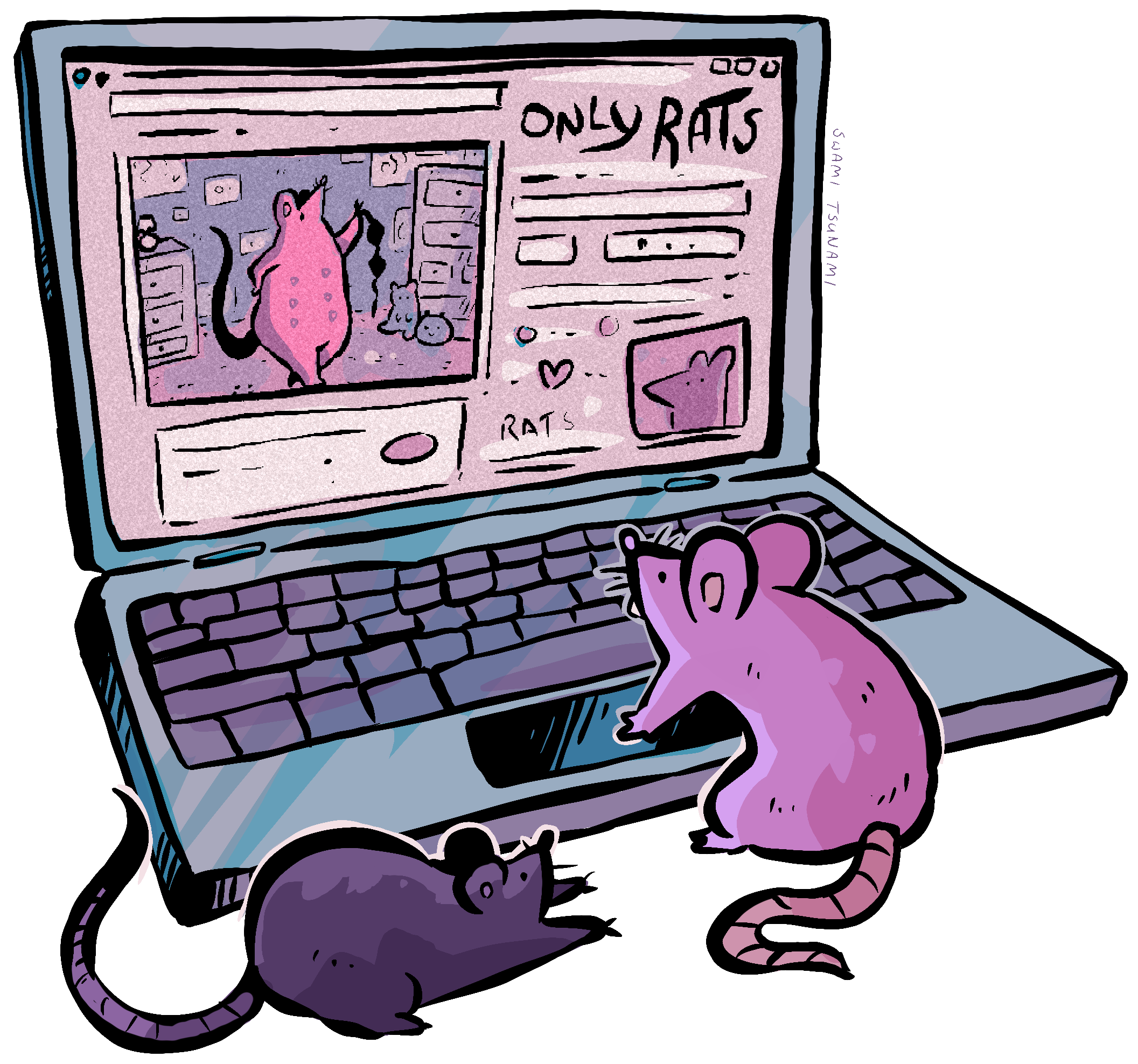 Only Rats - Vinyl Sticker