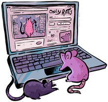 Load image into Gallery viewer, Only Rats - Vinyl Sticker
