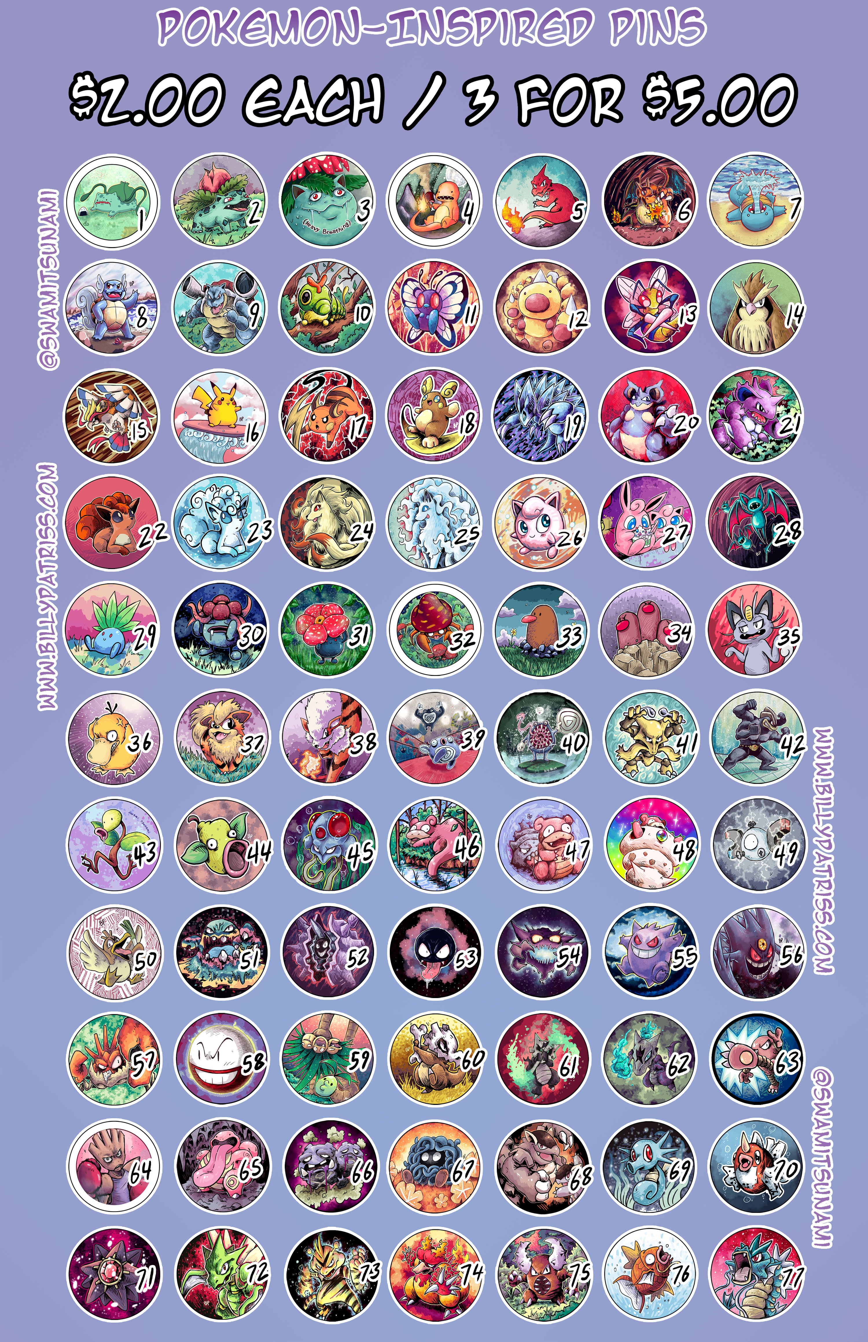 Pokemon - 1.5-Inch Pin-Back Button Series