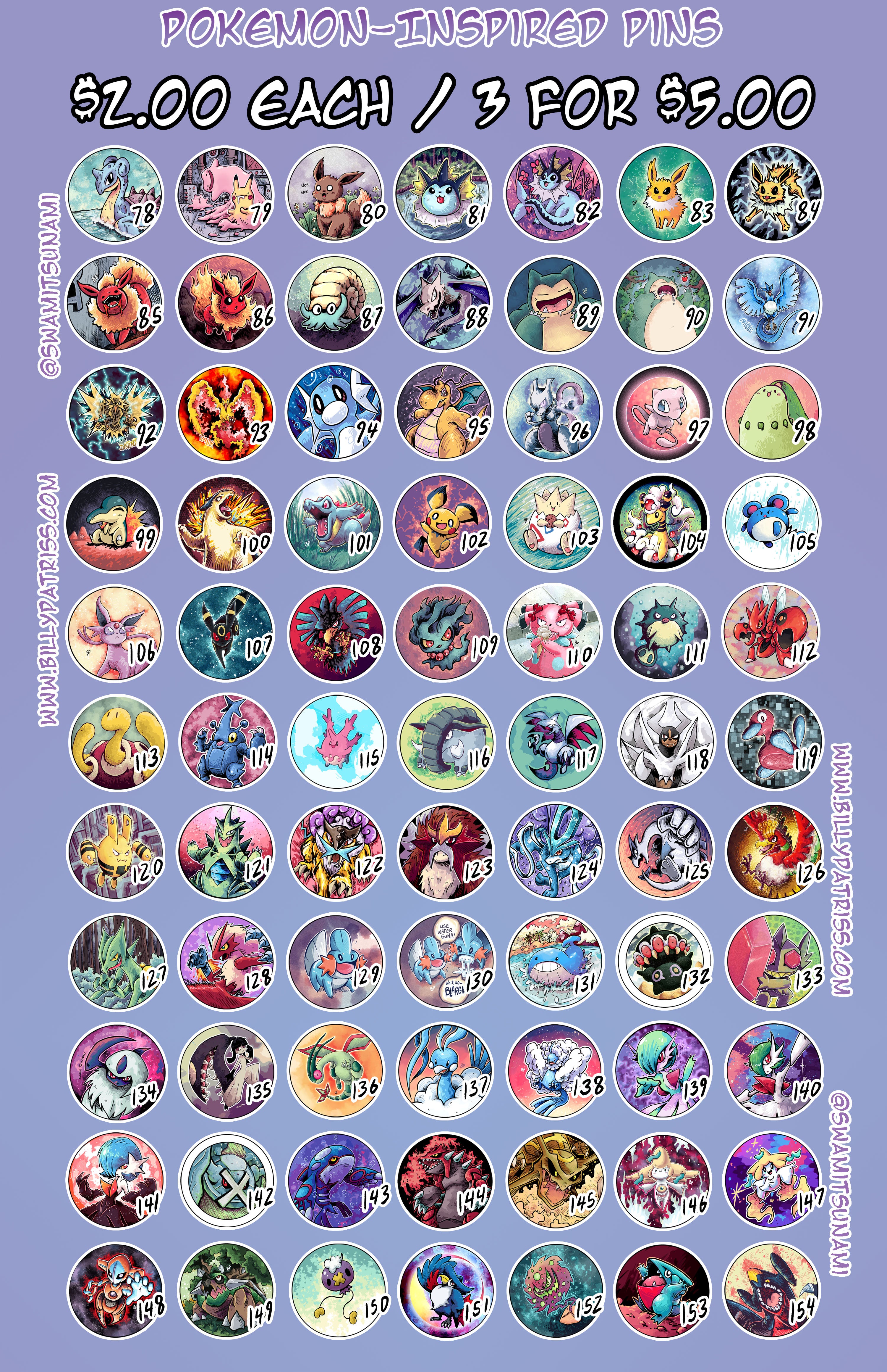 Pokemon - 1.5-Inch Pin-Back Button Series