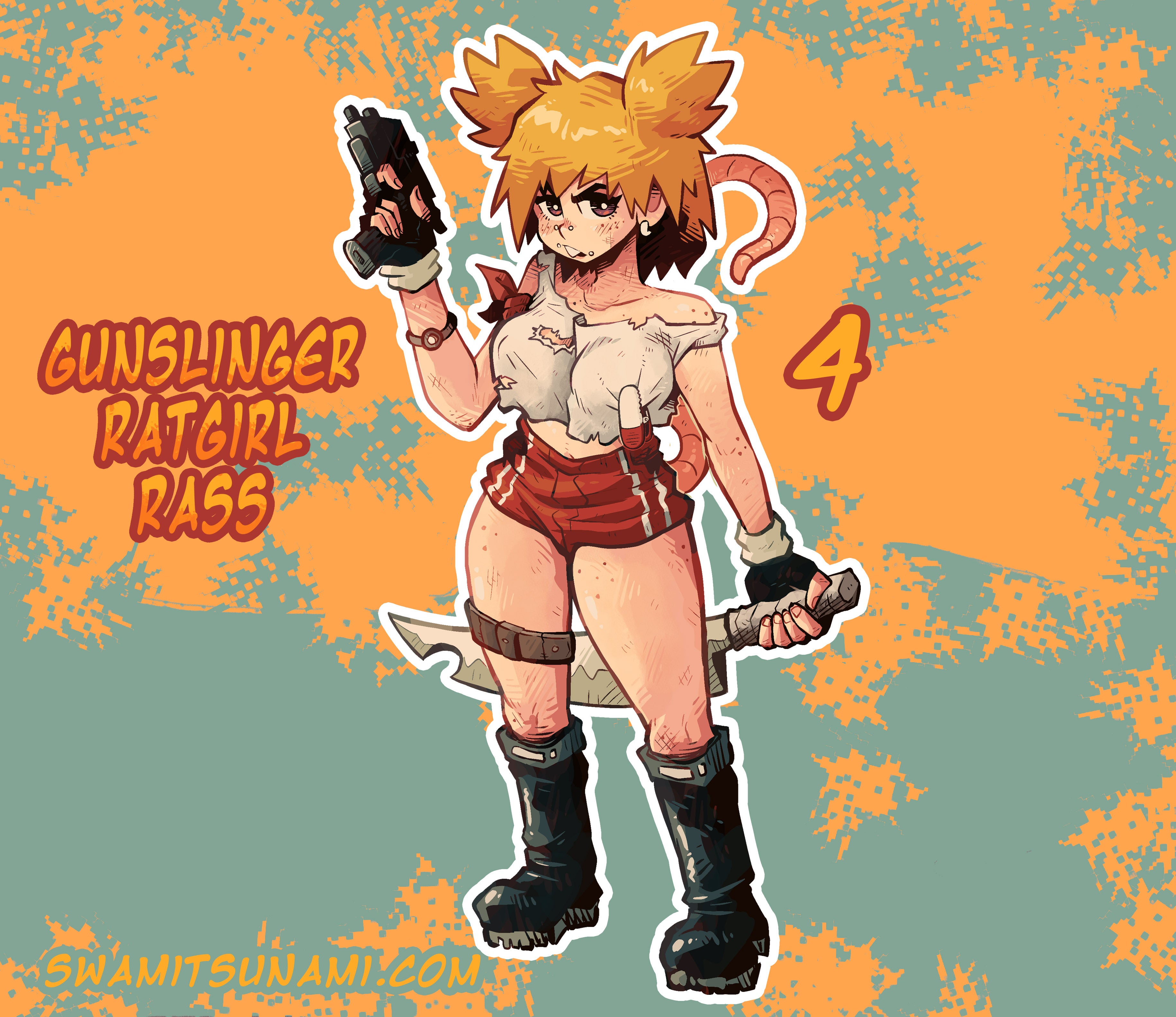 Gunslinger RatGirl RASS (R18+) - 3-Inch Vinyl Stickers