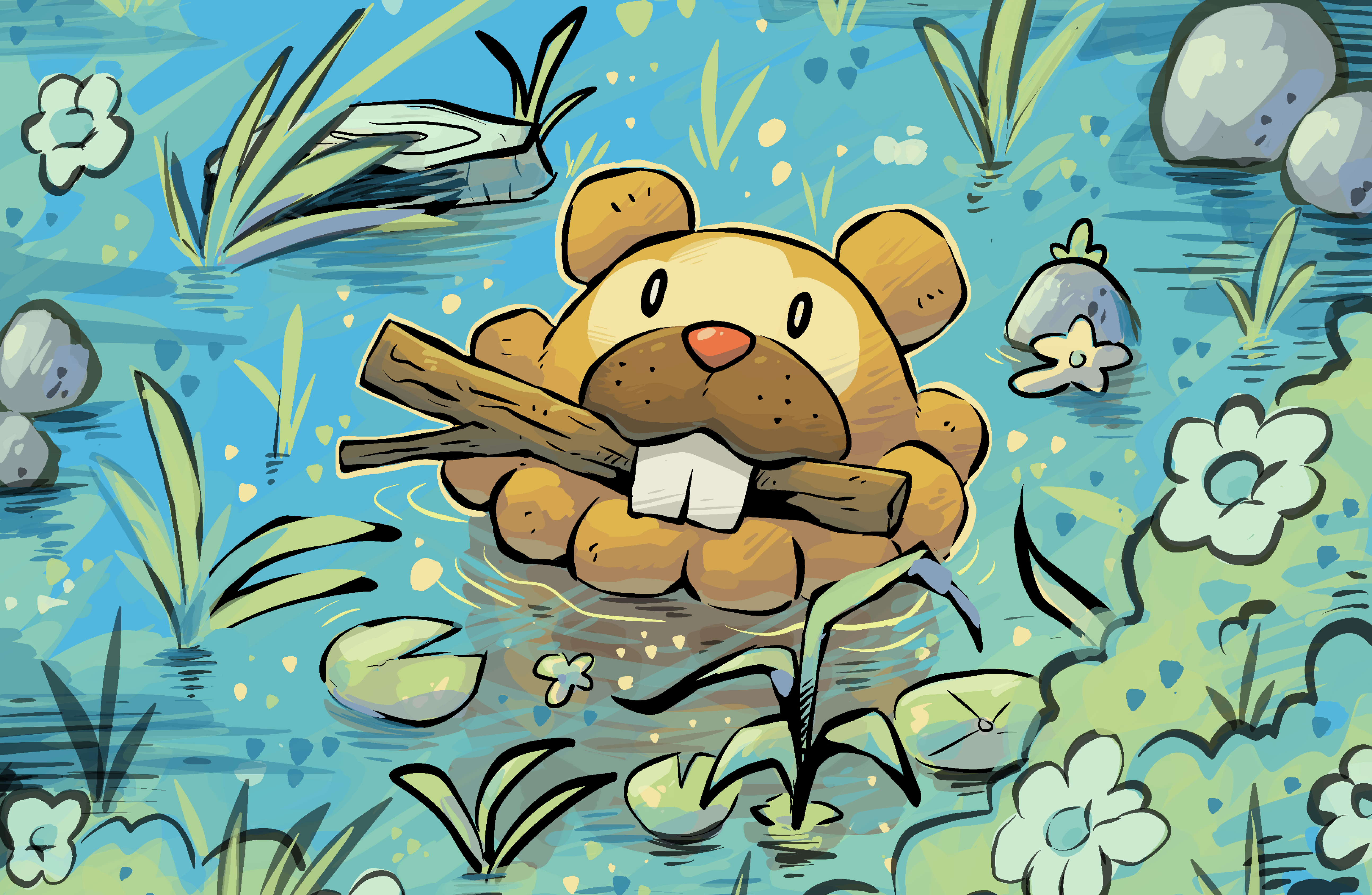 Bidoof - 11 x 17 Poster Print