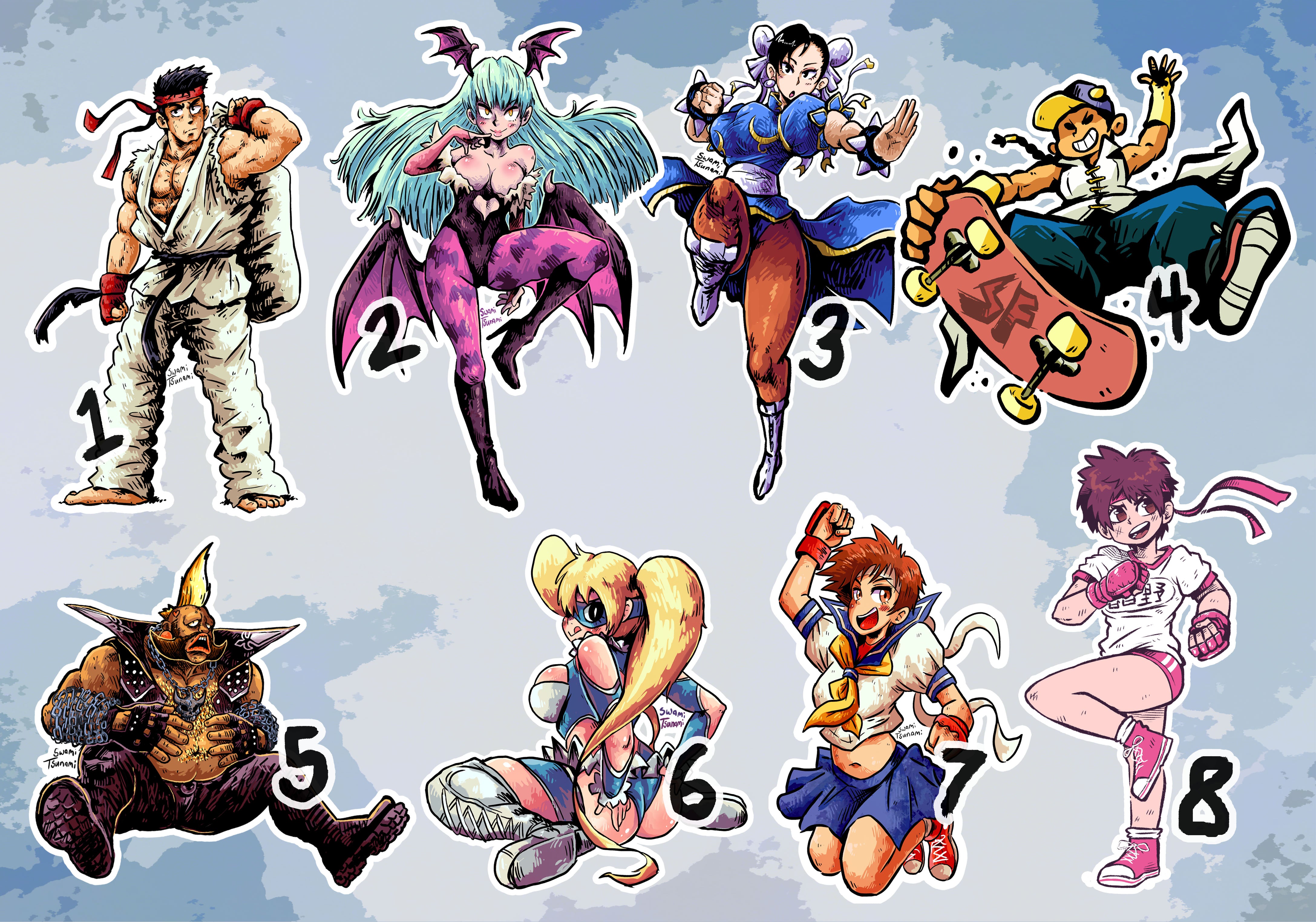 Capcom Characters - Vinyl Sticker Collection – Swamitsunami