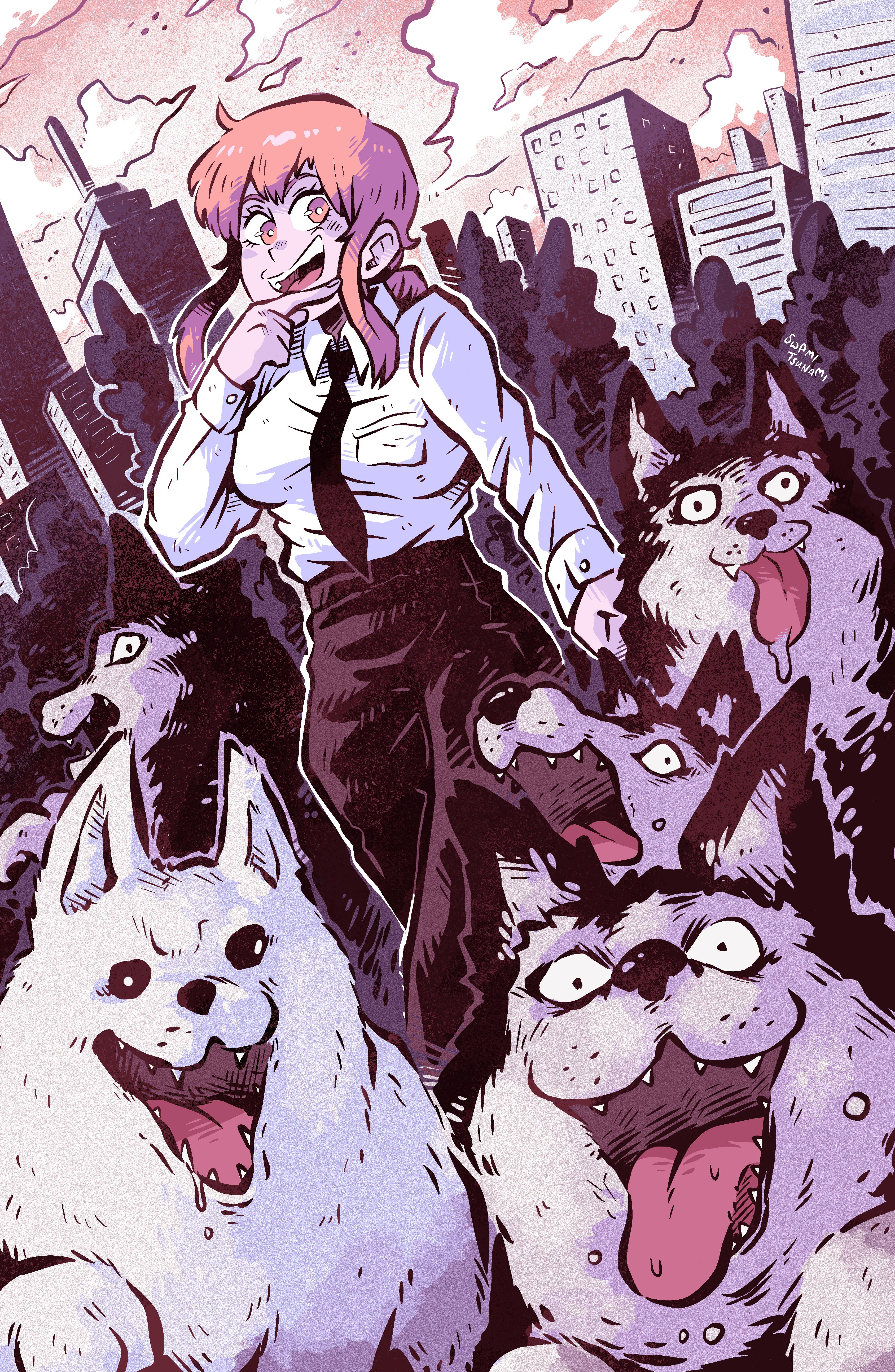 Makima and Her Huskies - 11 x 17 Poster Prints