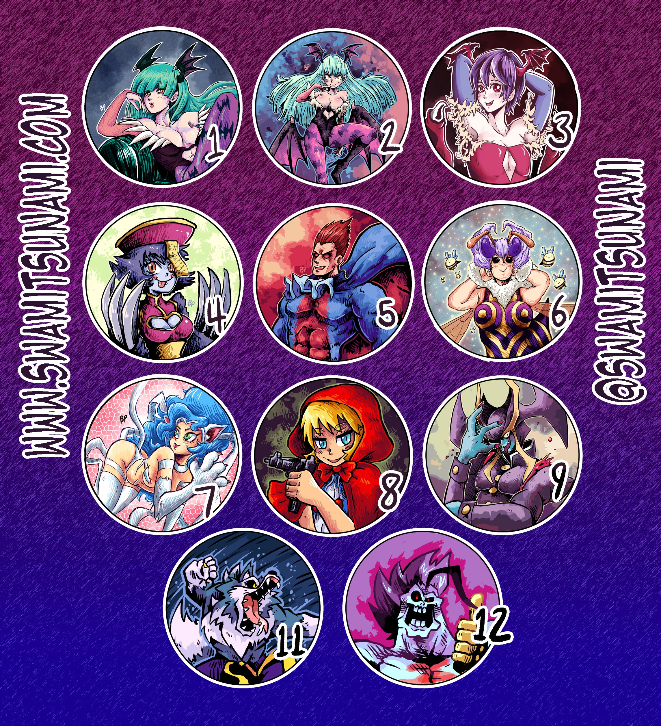 DarkStalkers 1.5-Inch Button Set