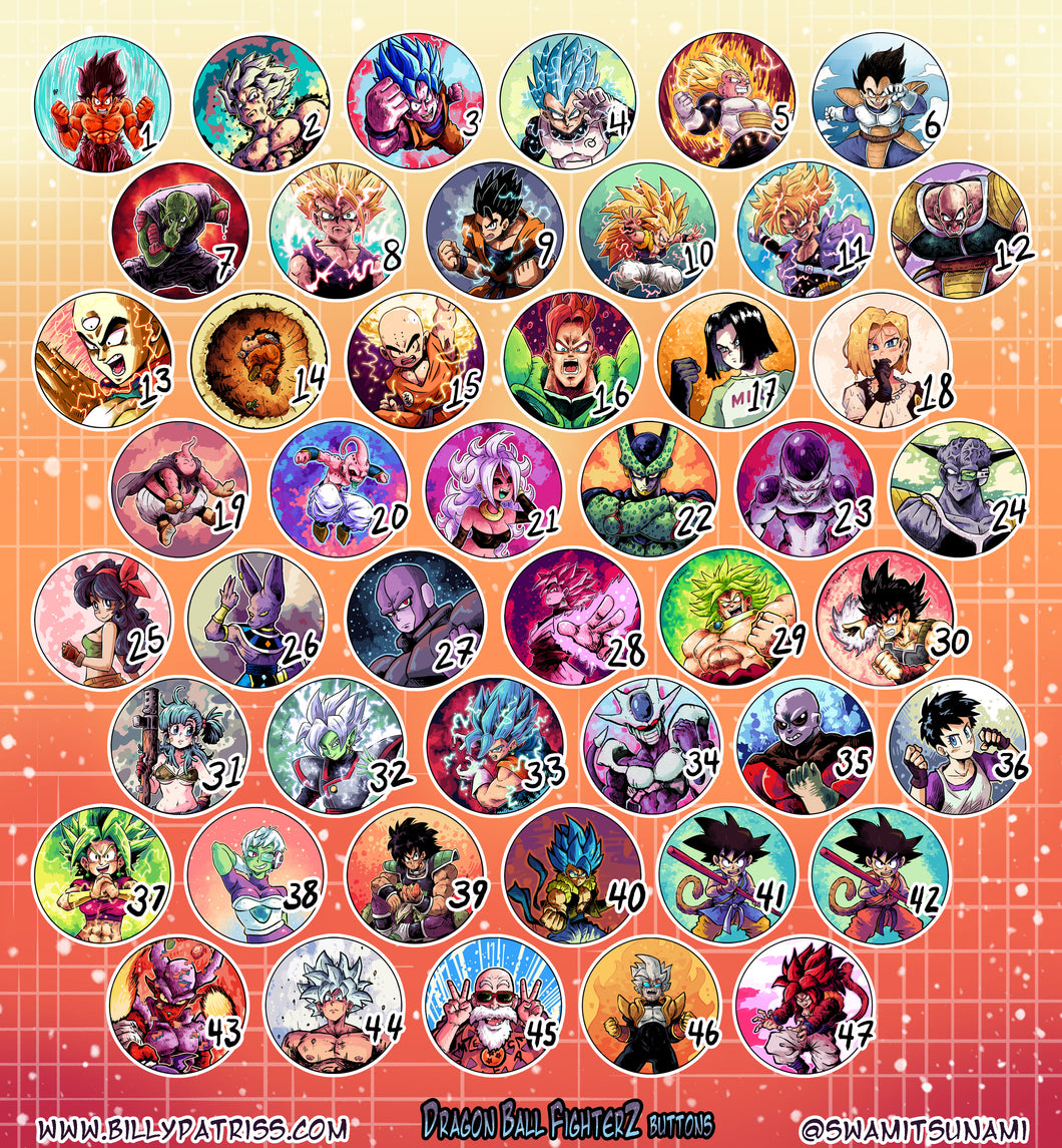 Dragonball - 1.5-Inch Pin-Back Button Series