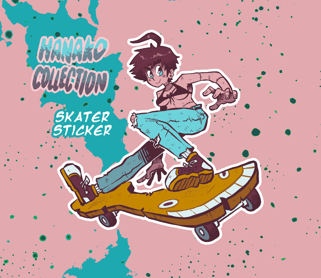 Hanako Skatin' - 2.50-Inch Vinyl Sticker