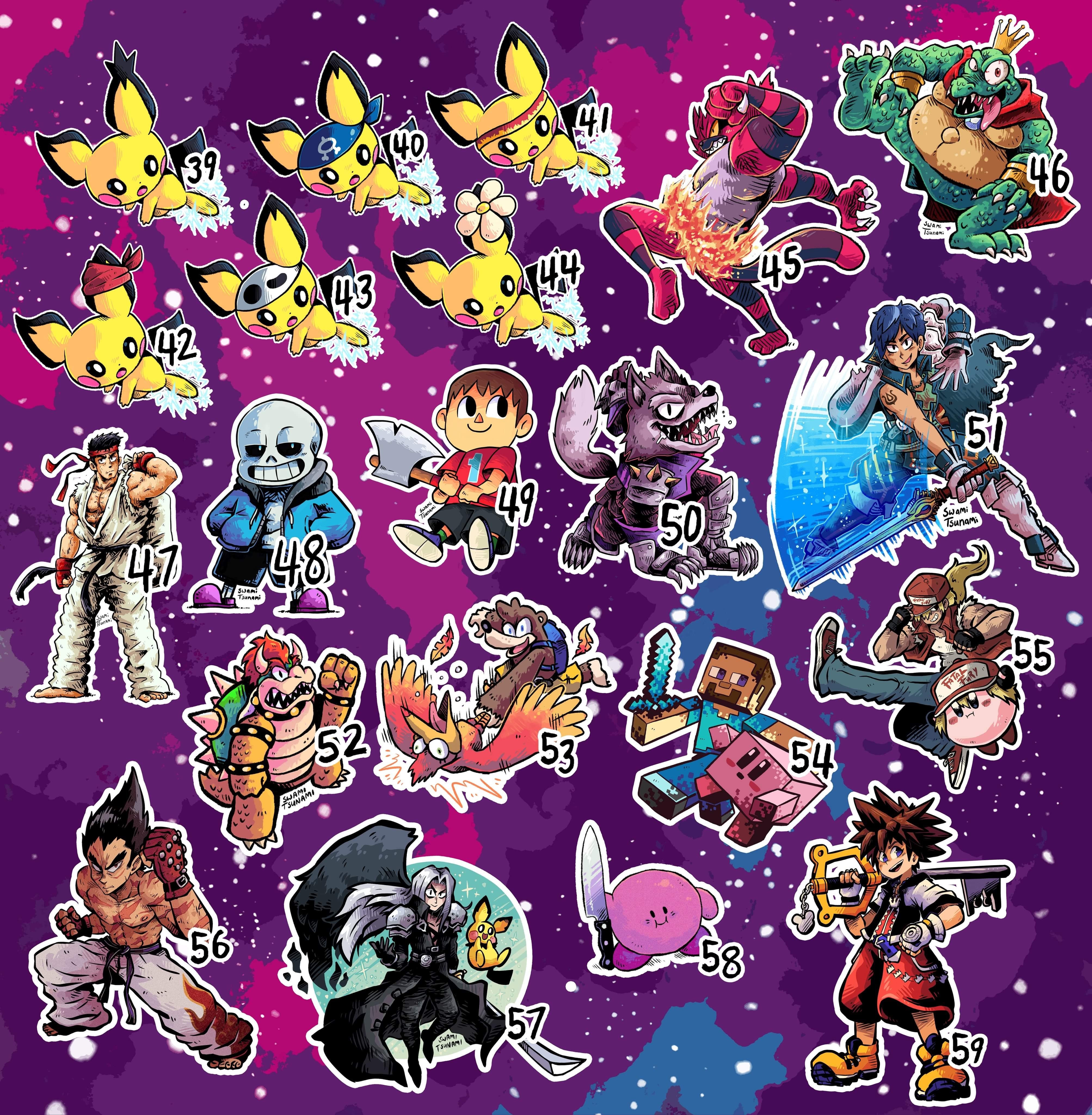 Super Smash Bros - Vinyl Sticker Collection