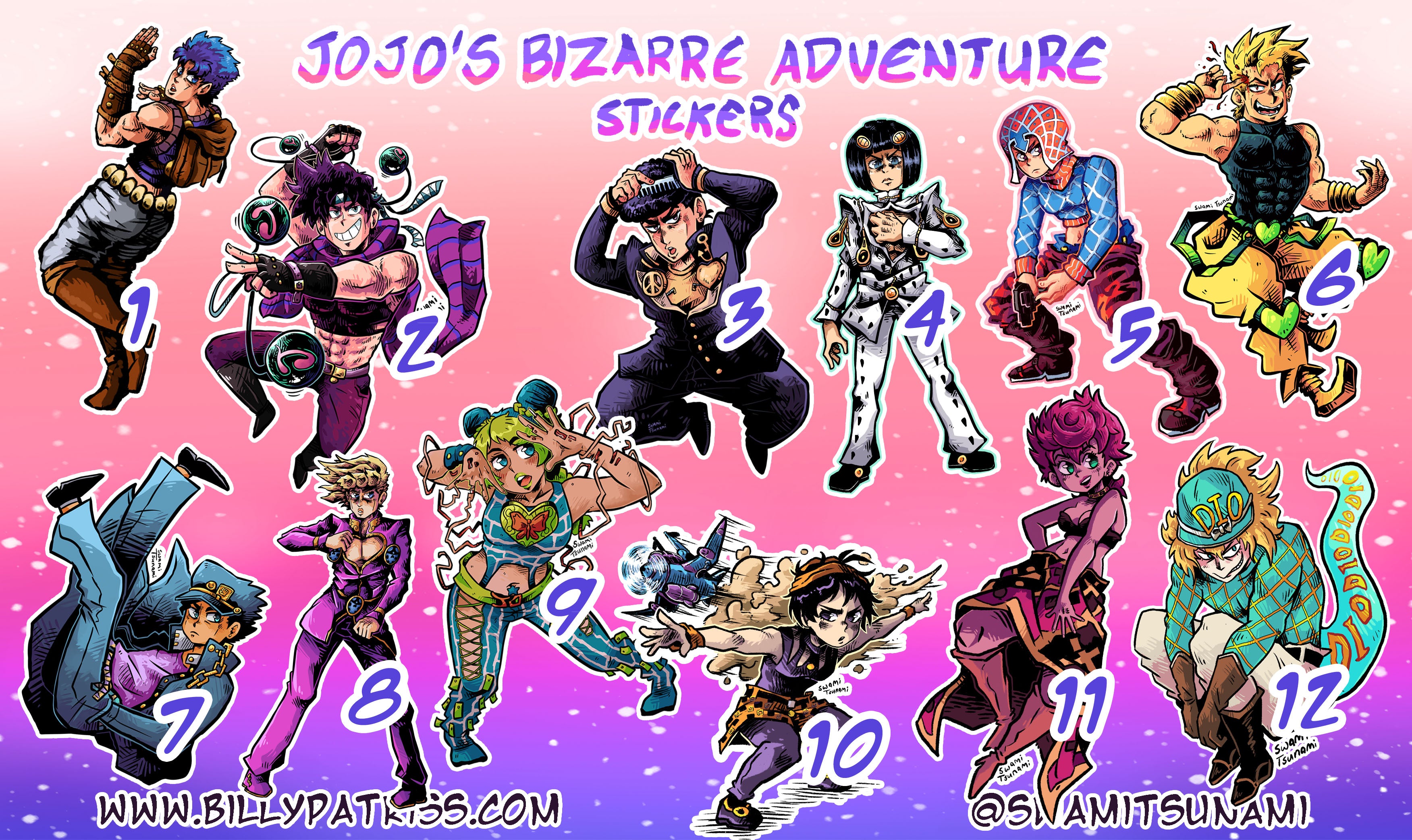 JoJo -  3" to 4" Vinyl Sticker Collection