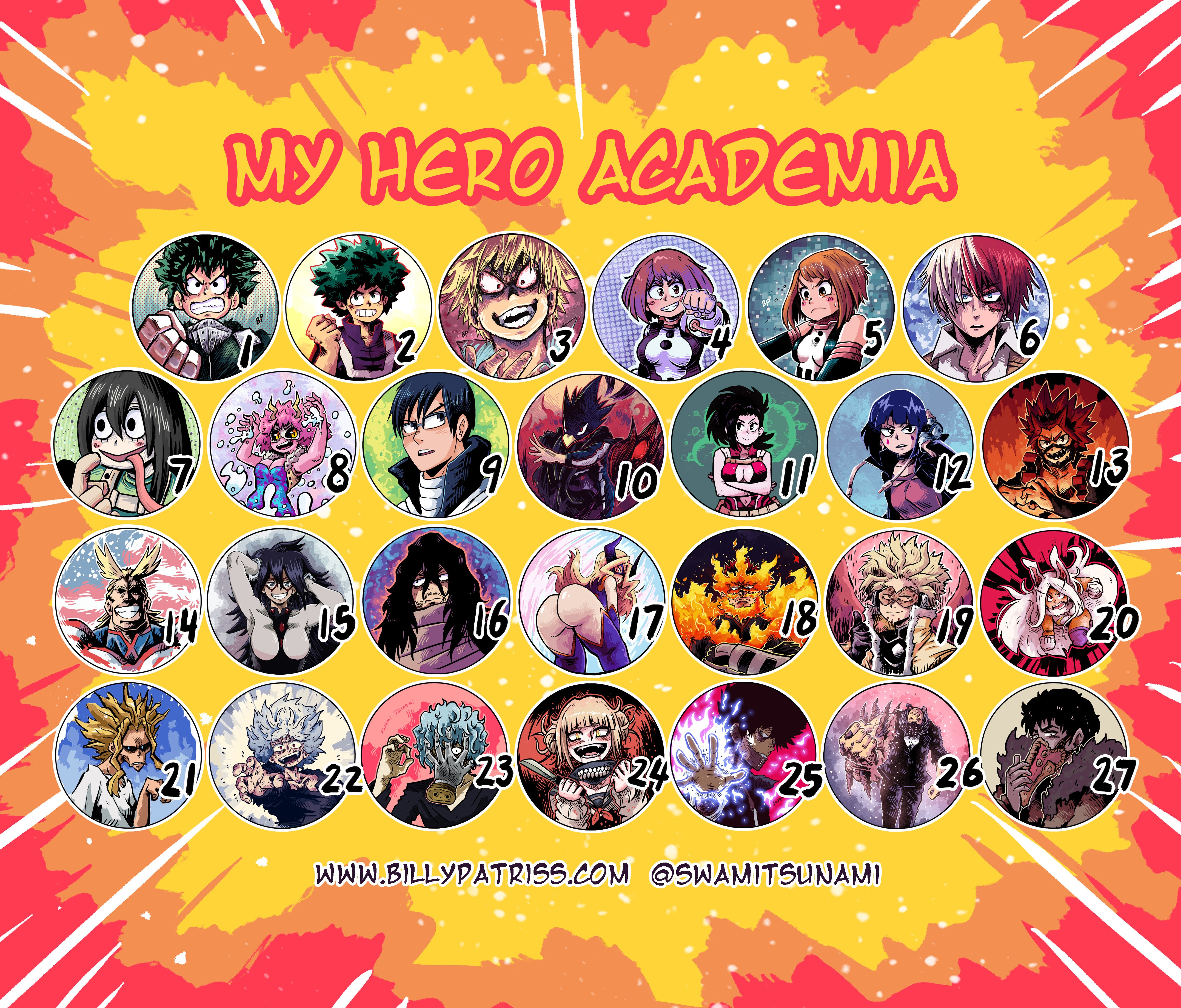 My Hero Academia 1.5-Inch Button Series!